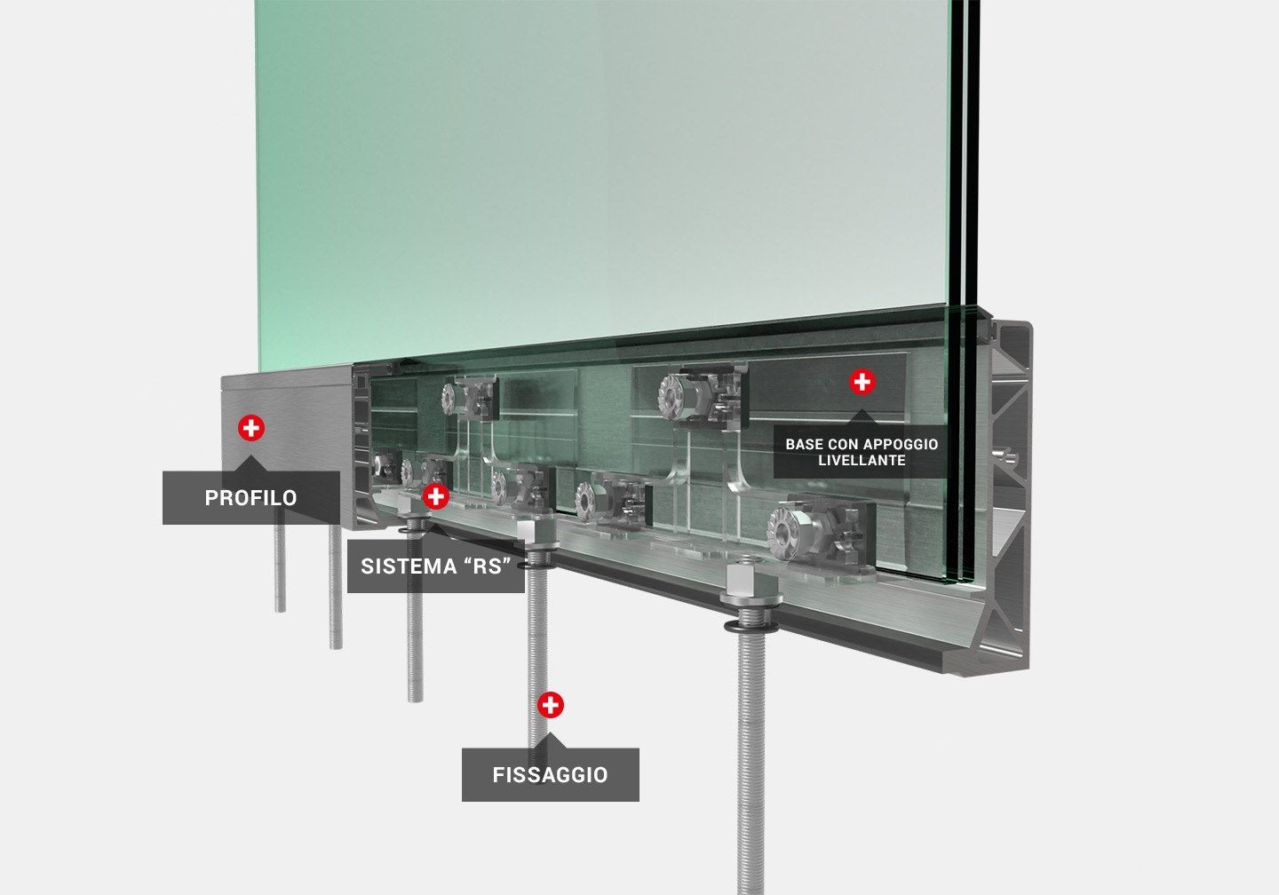 NINFA 106 by FARAONE - Parapetto in vetro - 6