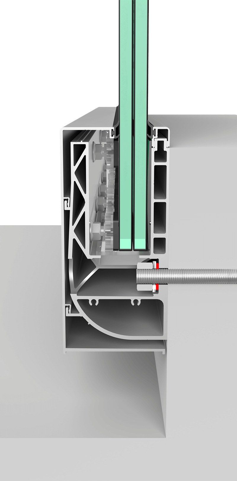 NINFA 176 by FARAONE - Parapetto in vetro a fissaggio laterale interno - 4