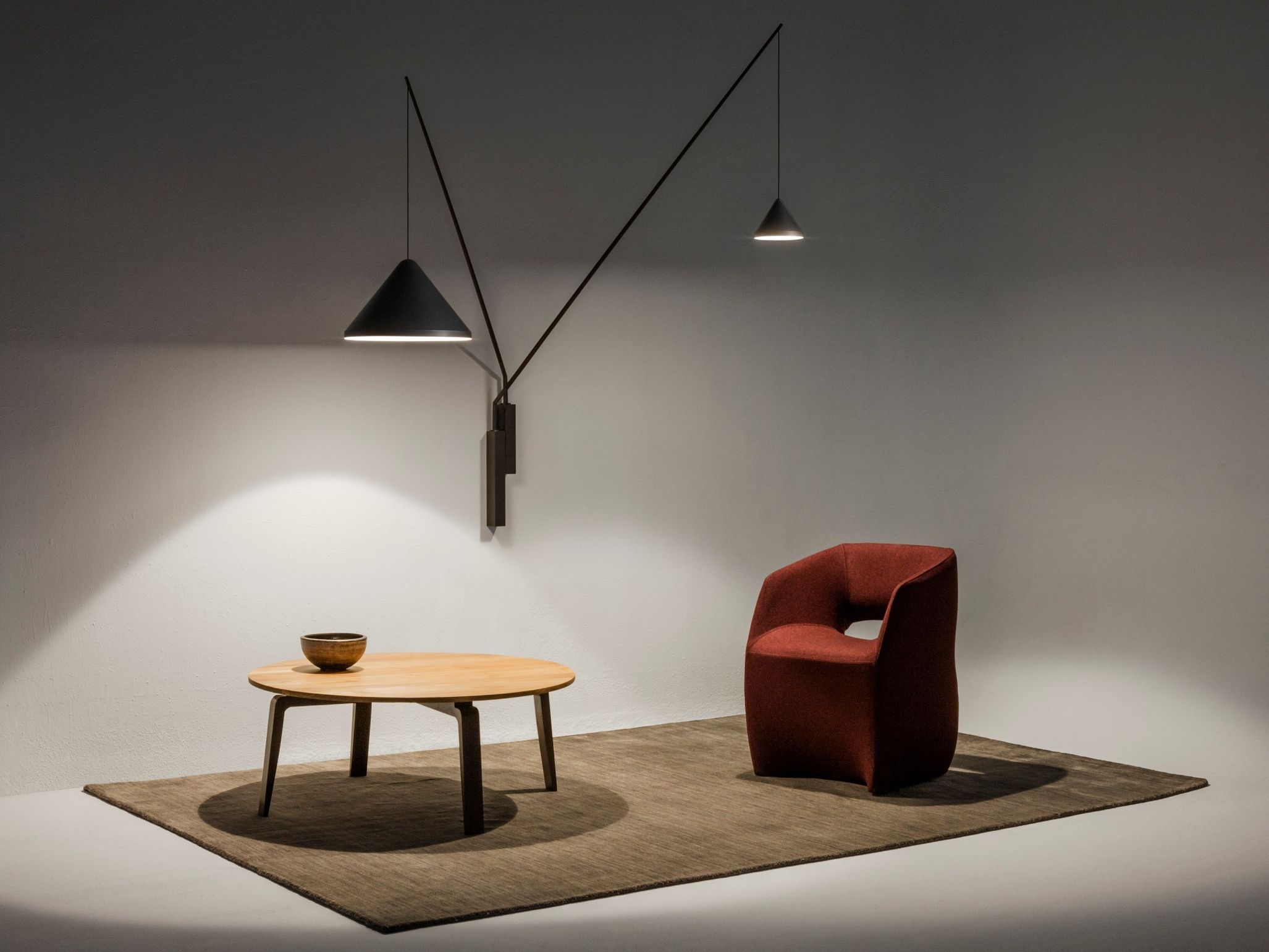 NORTH by Vibia - Lampada da parete a LED in fibra di carbonio