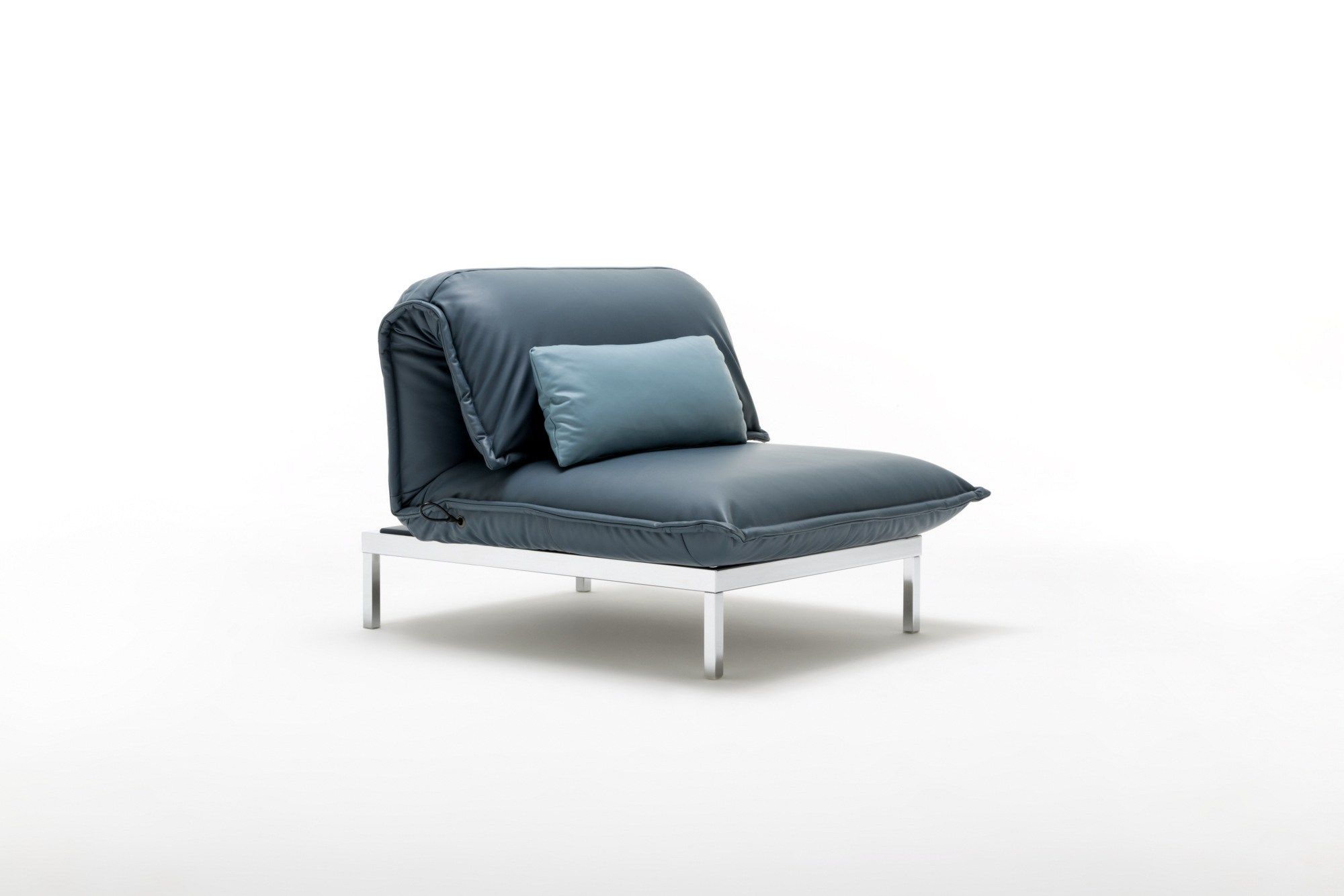 ROLF BENZ 340 NOVA Leather Chaise longue By Rolf Benz design Joachim Nees
