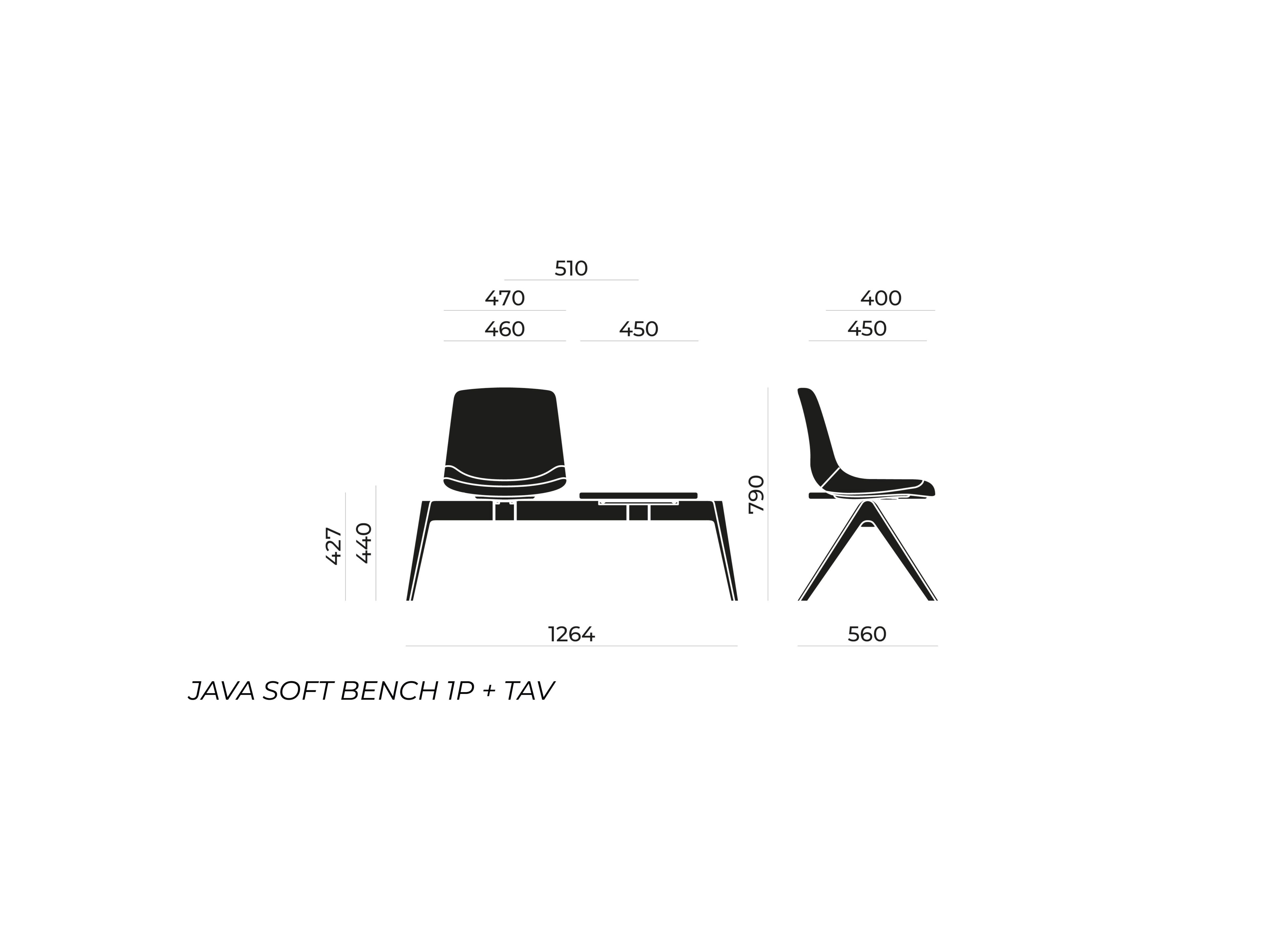 Java Bench And Table JAVA SOFT BENCH Beam seating By Nahu