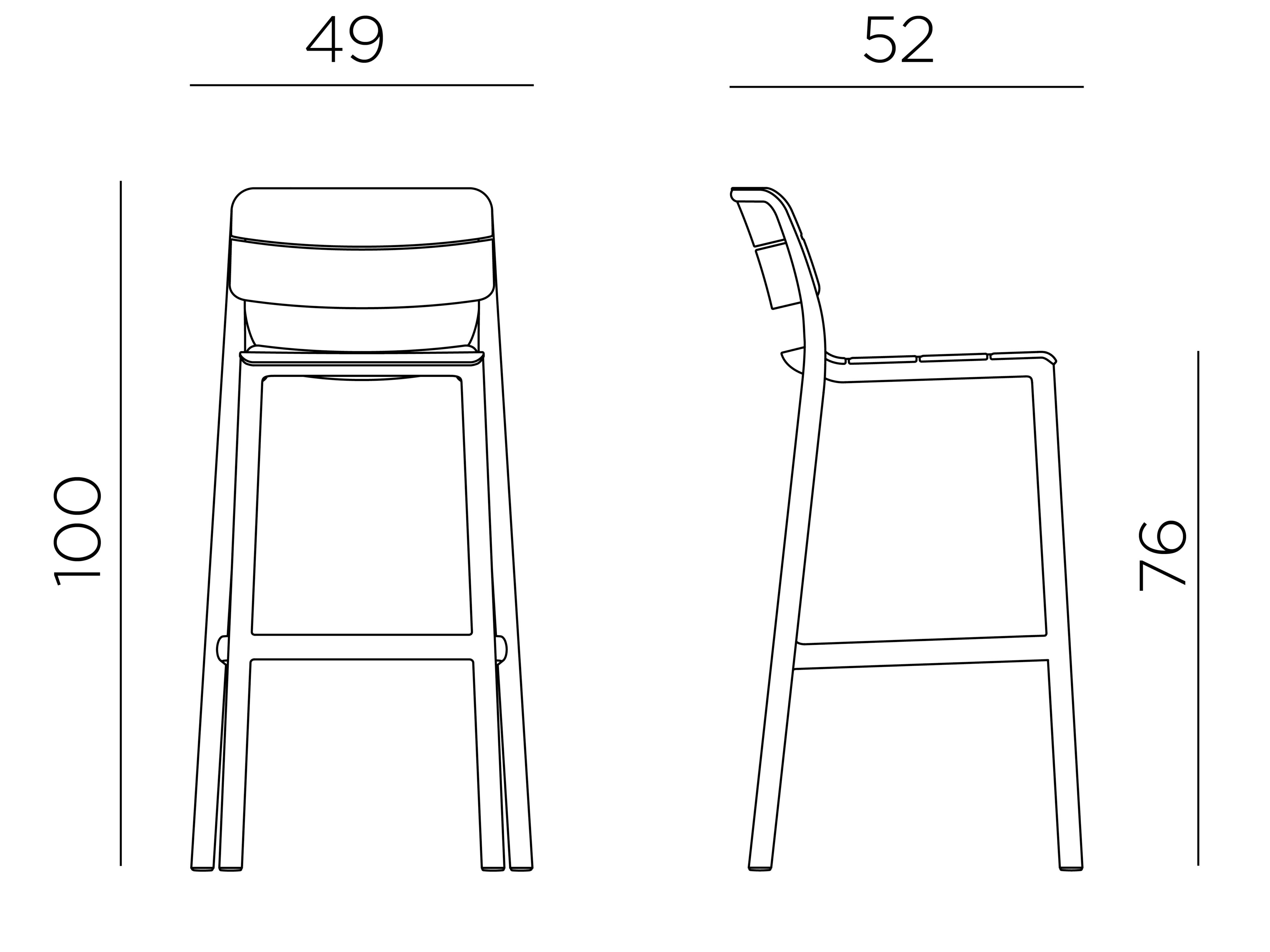 CASSIA STOOL Garden stool By Nardi