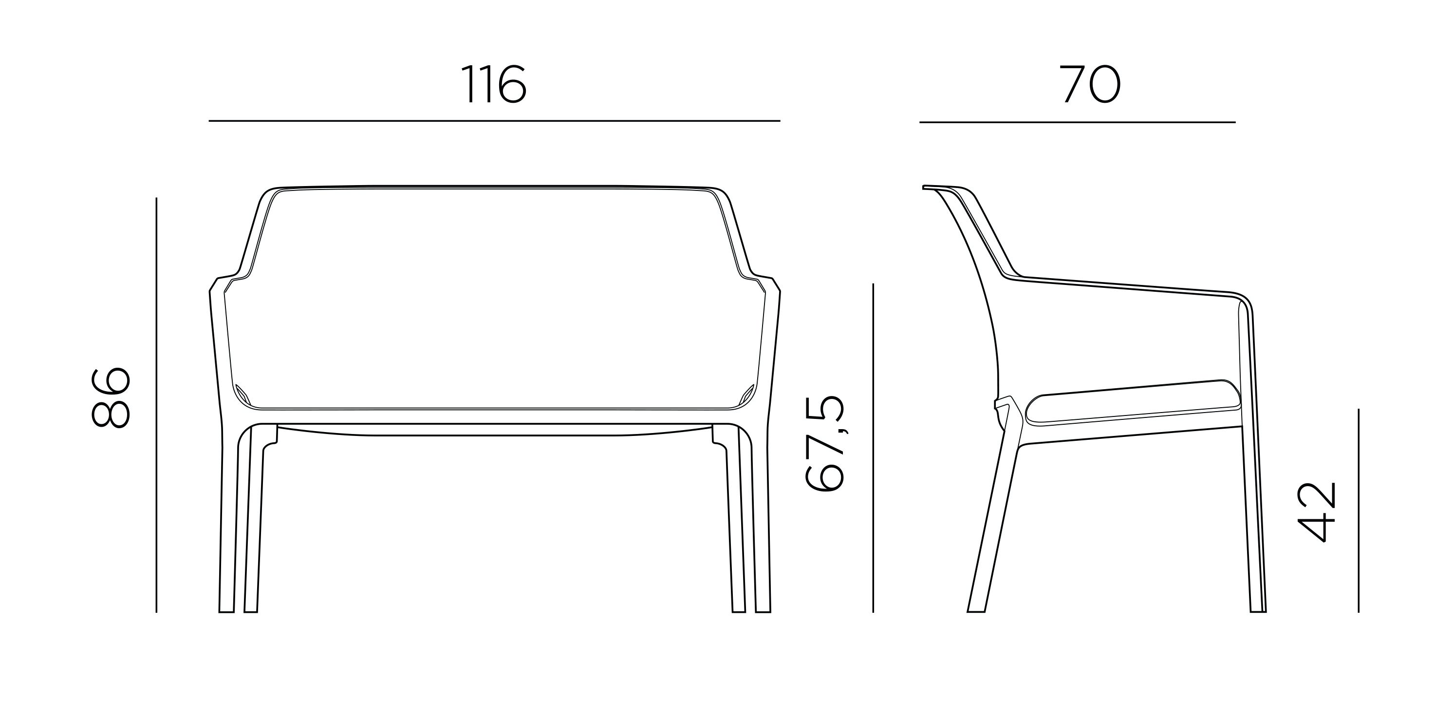 Dimensions NET BENCH