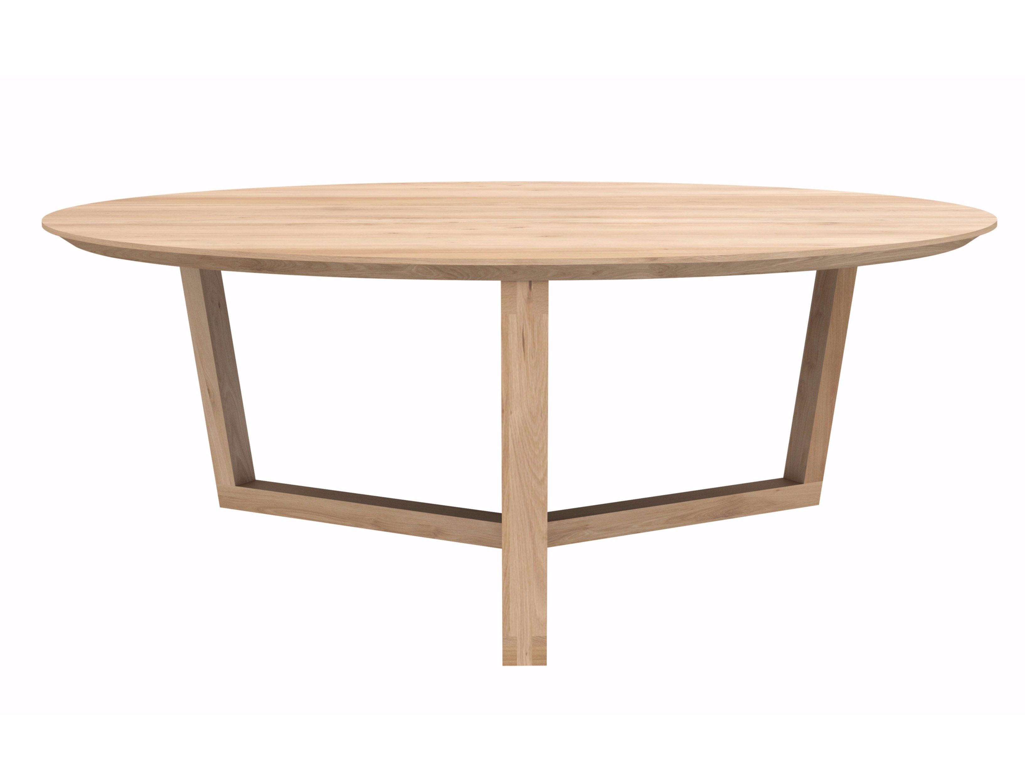 OAK TRIPOD TABLE Round oak coffee table By Ethnicraft
