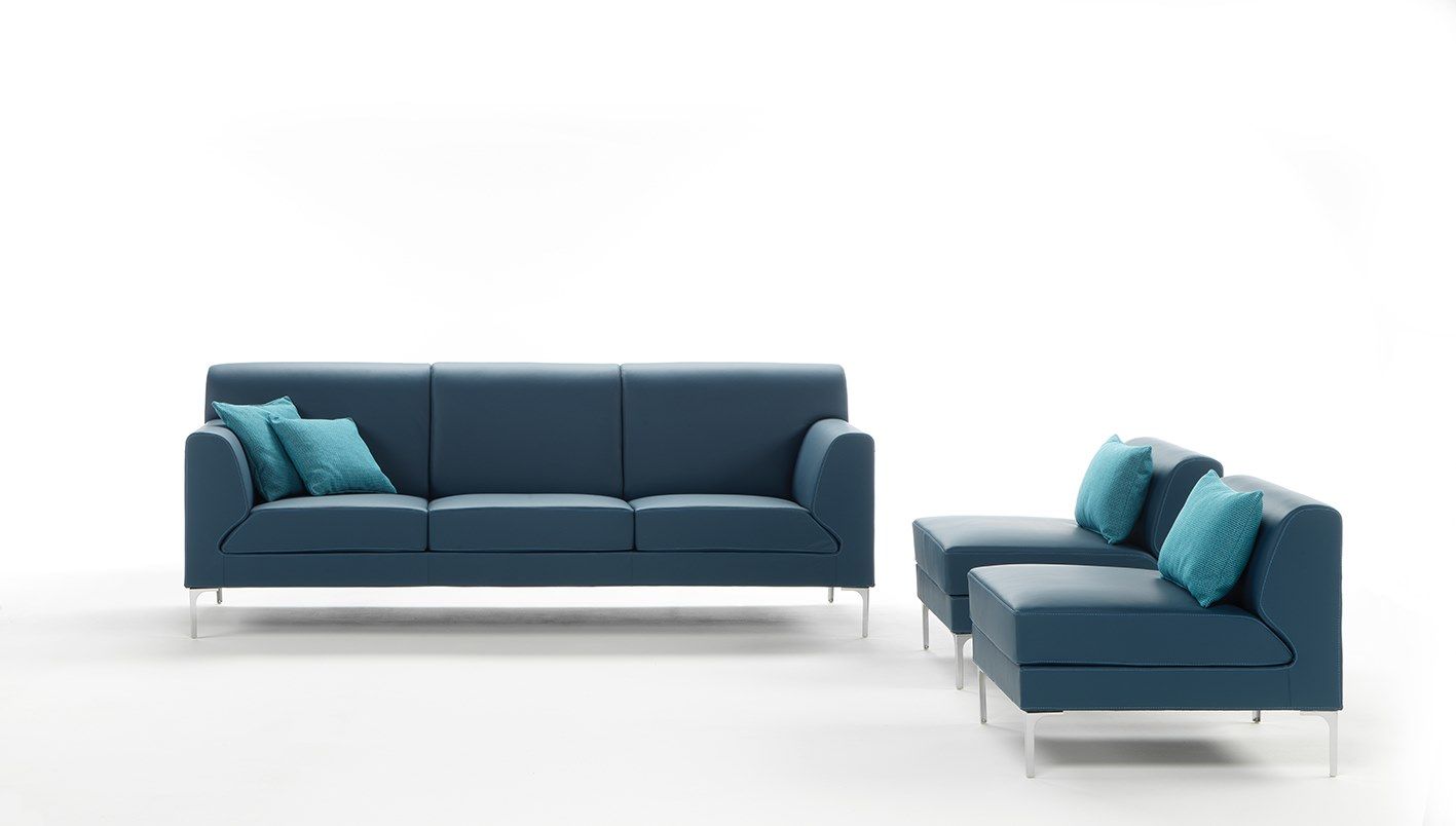 Sectional leather sofa OASI By Zani Collezione Poltrone design Paola Zani
