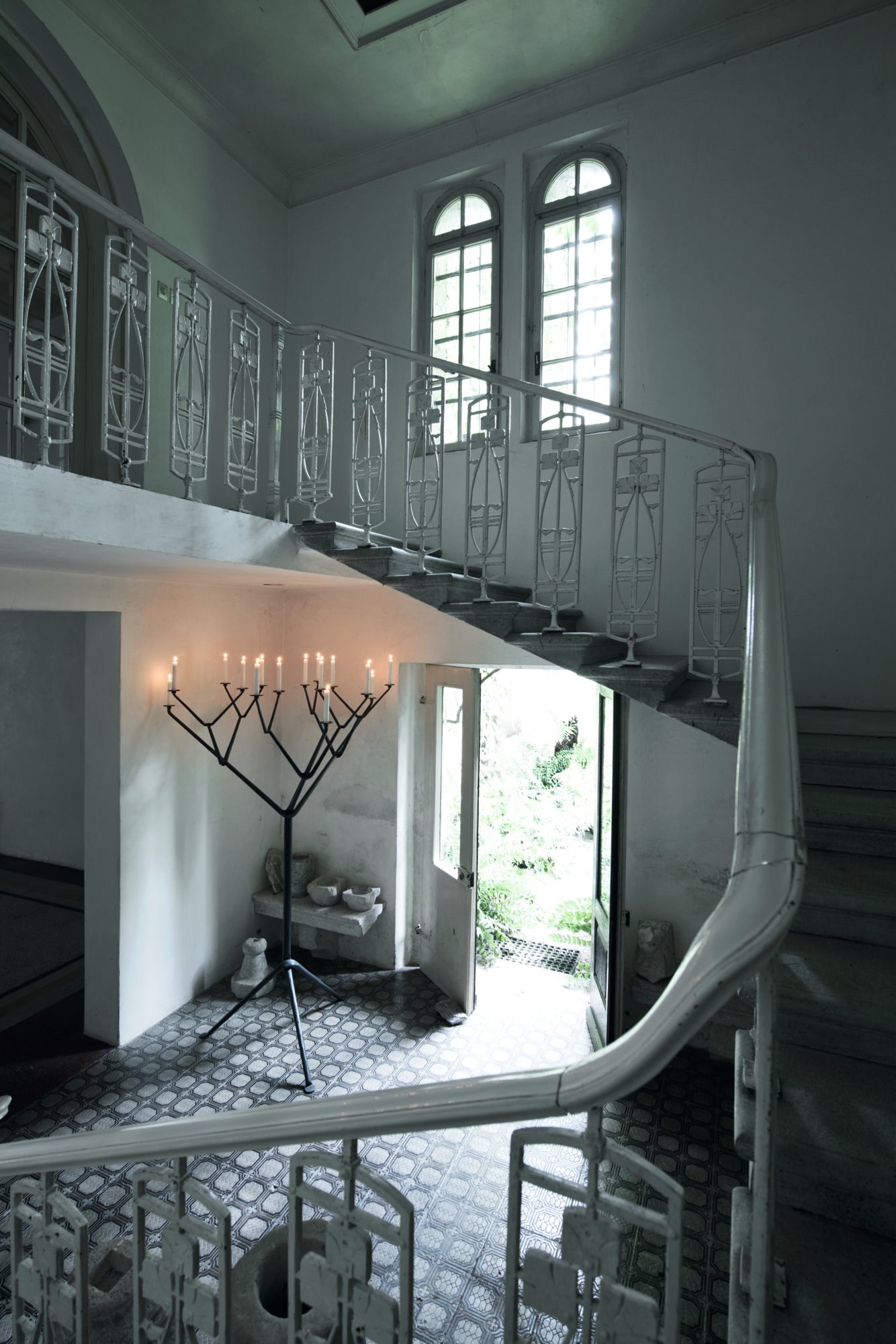 PZ02 Alessi candlestick in turned aluminium