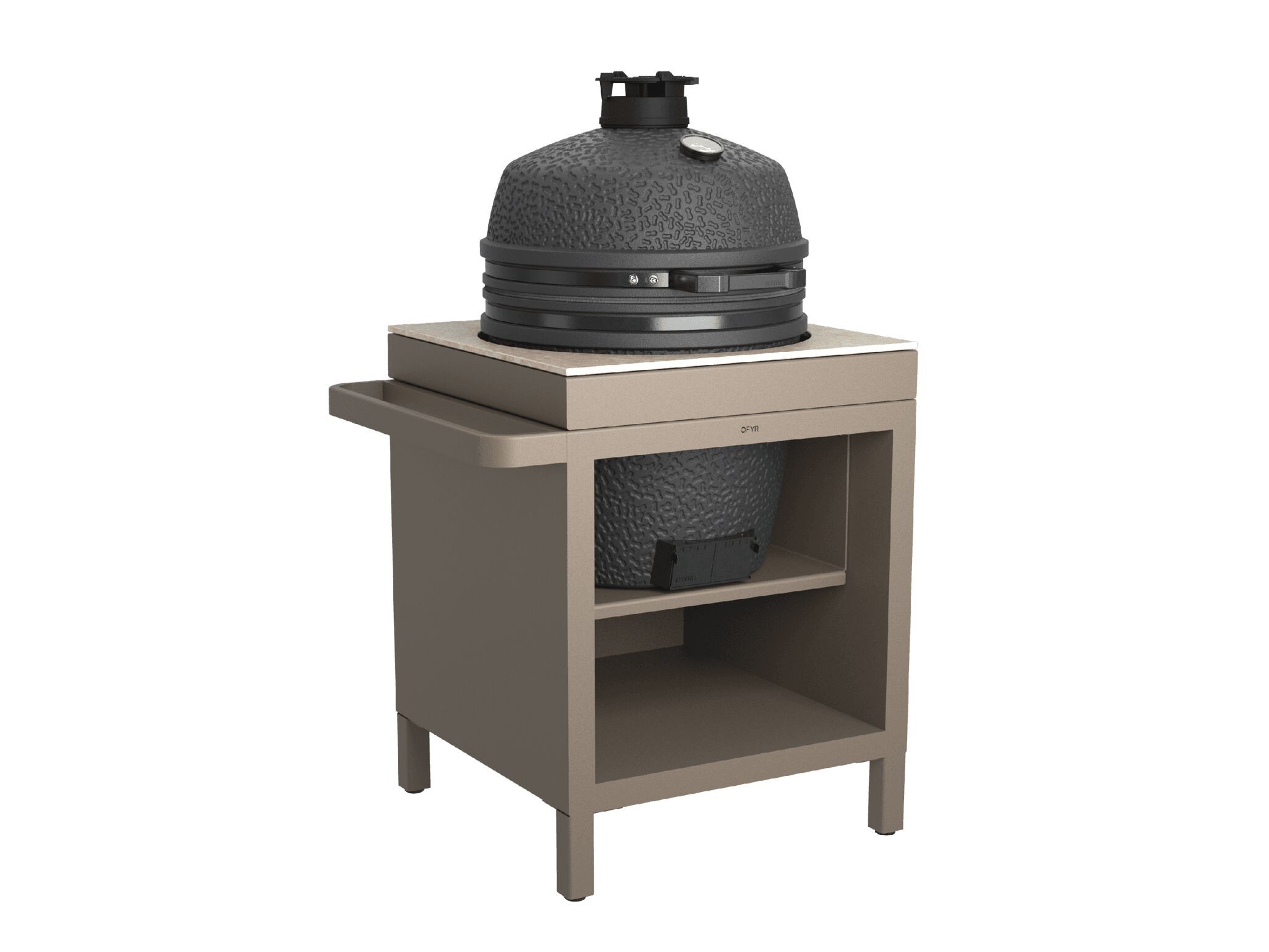 OFYR PRO CONNECT TAUPE X THE BASTARD PRO GRAPHITE by OFYR - Cucina da esterno in alluminio con barbecue