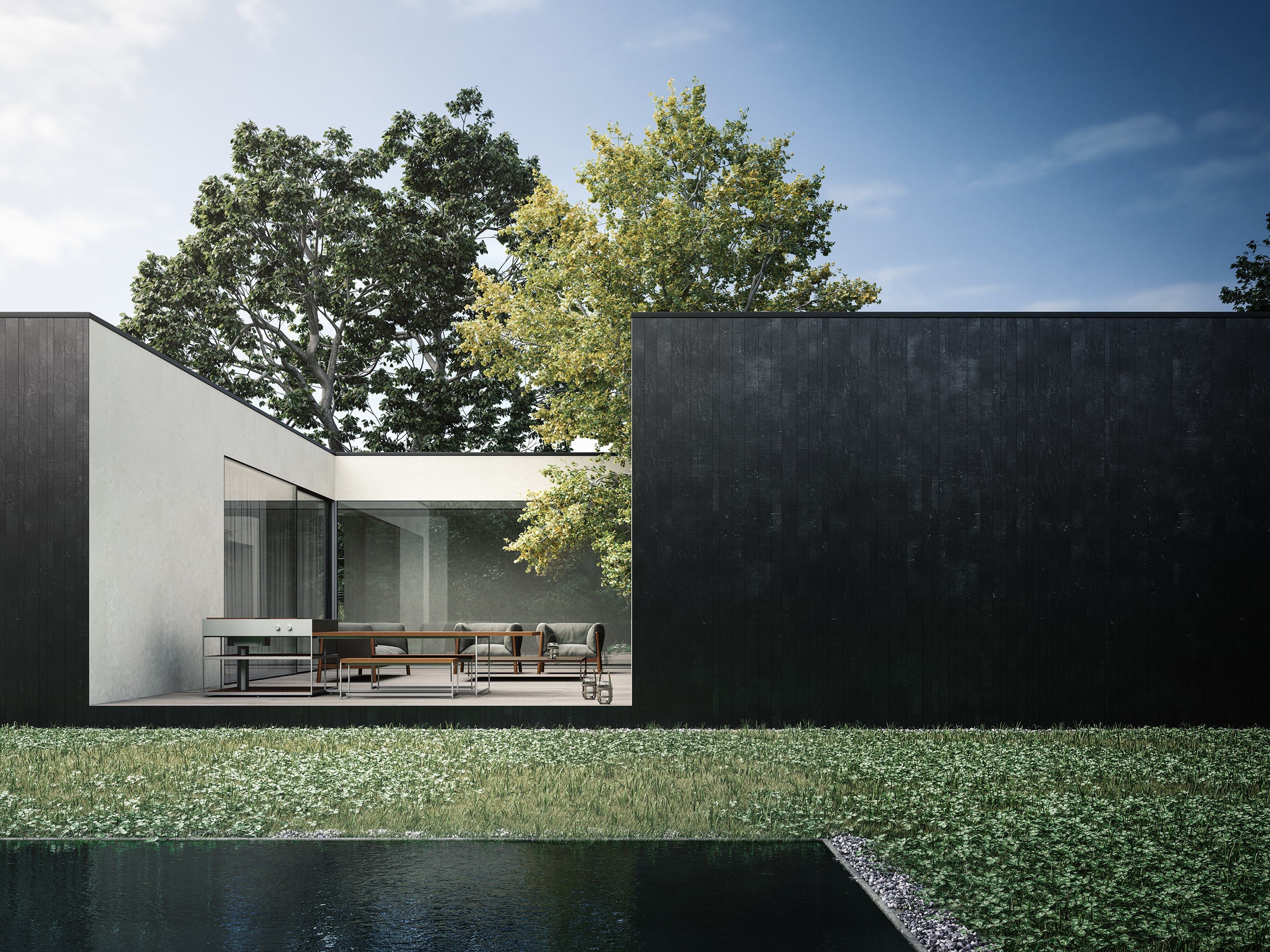 Glass patio door OPEN PROJECTS / SEQUENTIALITY By ADL design Massimo Luca