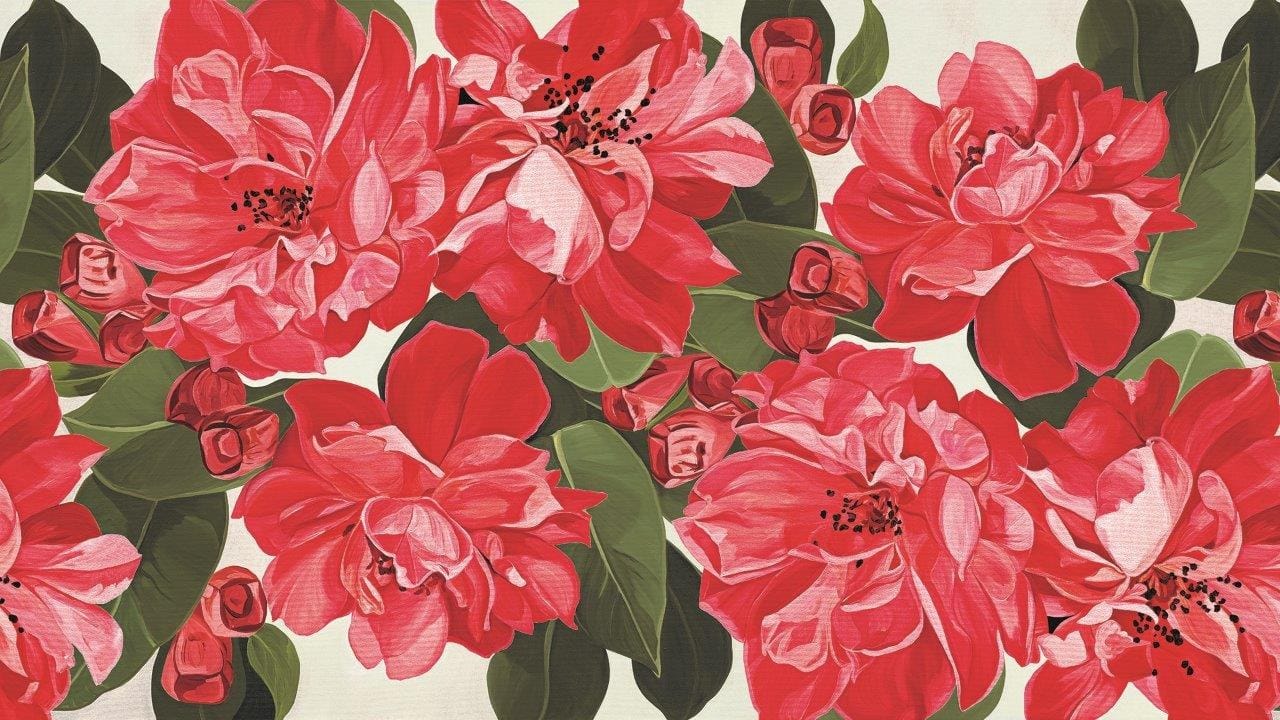 OPERA Ecological PVC free wallpaper with floral pattern By Absoluta