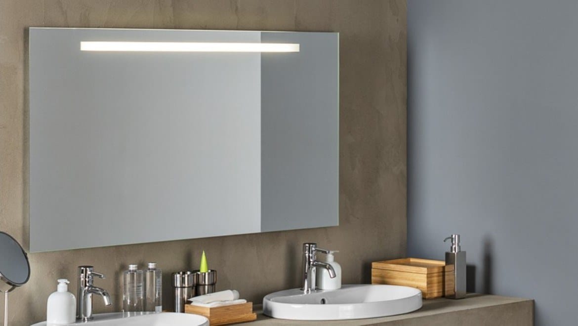OPTION BASIC Mirror with integrated lighting By Geberit