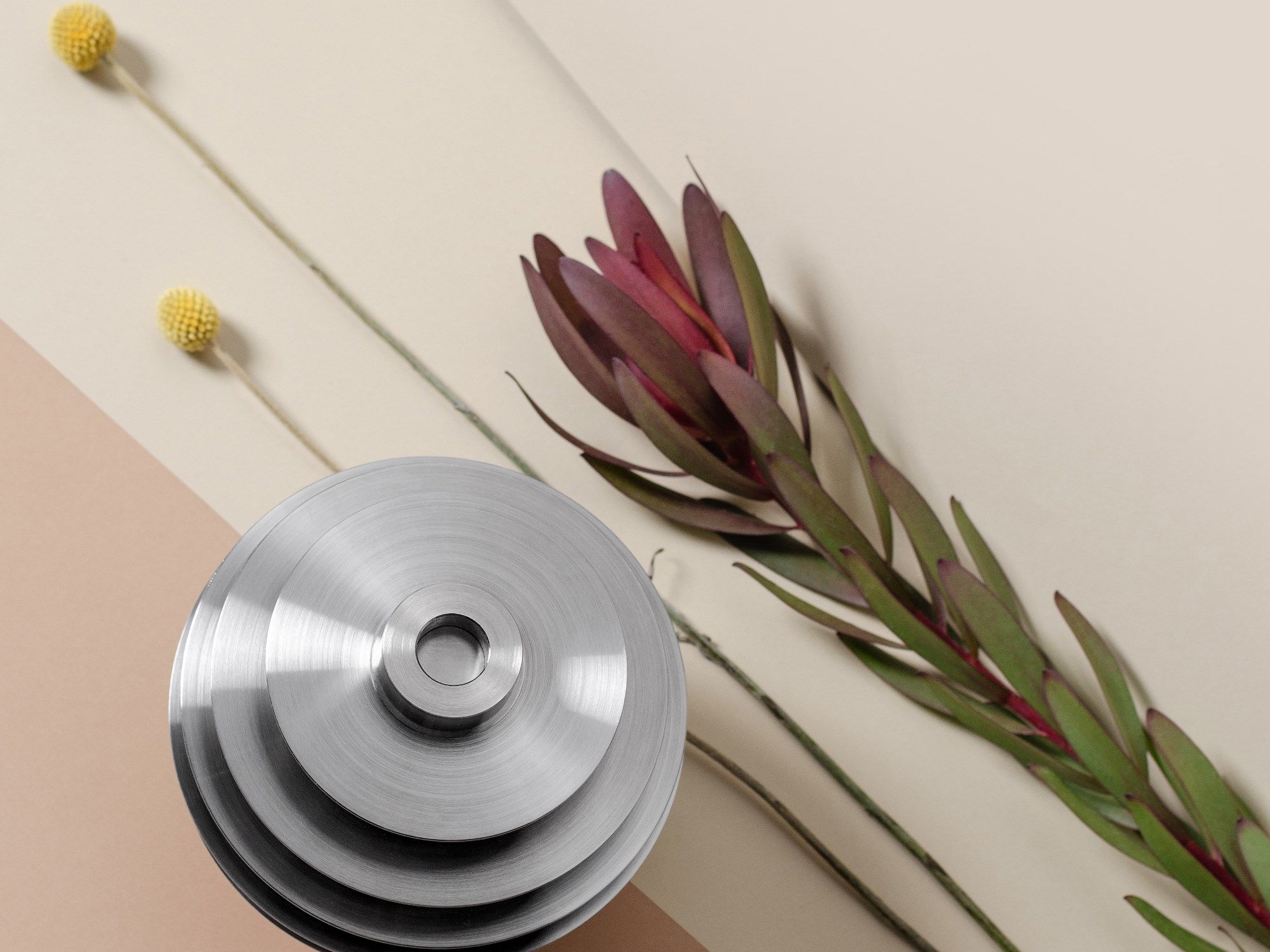 ORB CS2 Stainless steel candle holder By NOOM design Kateryna Sokolova