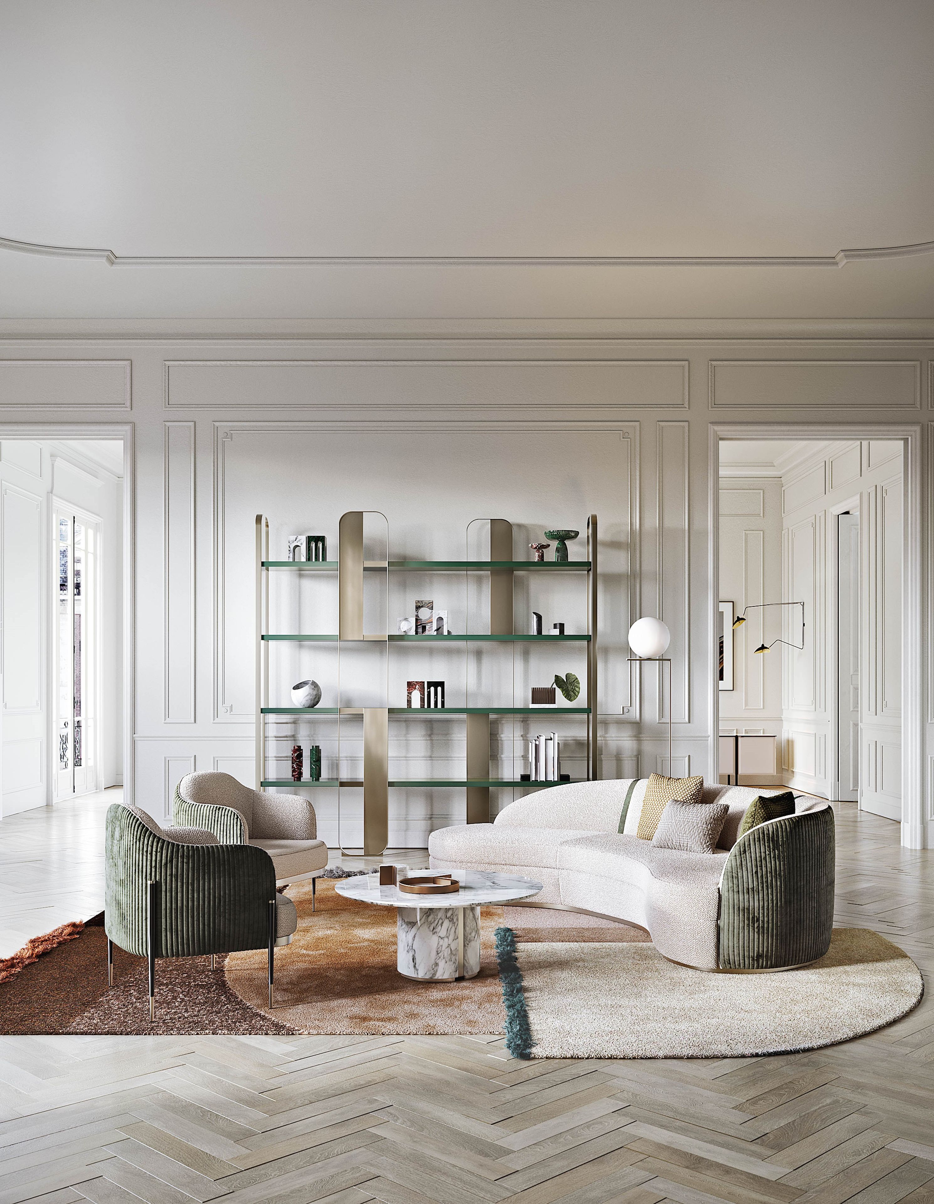 OTIUM by Capital Collection - Divano curvo in tessuto - 3