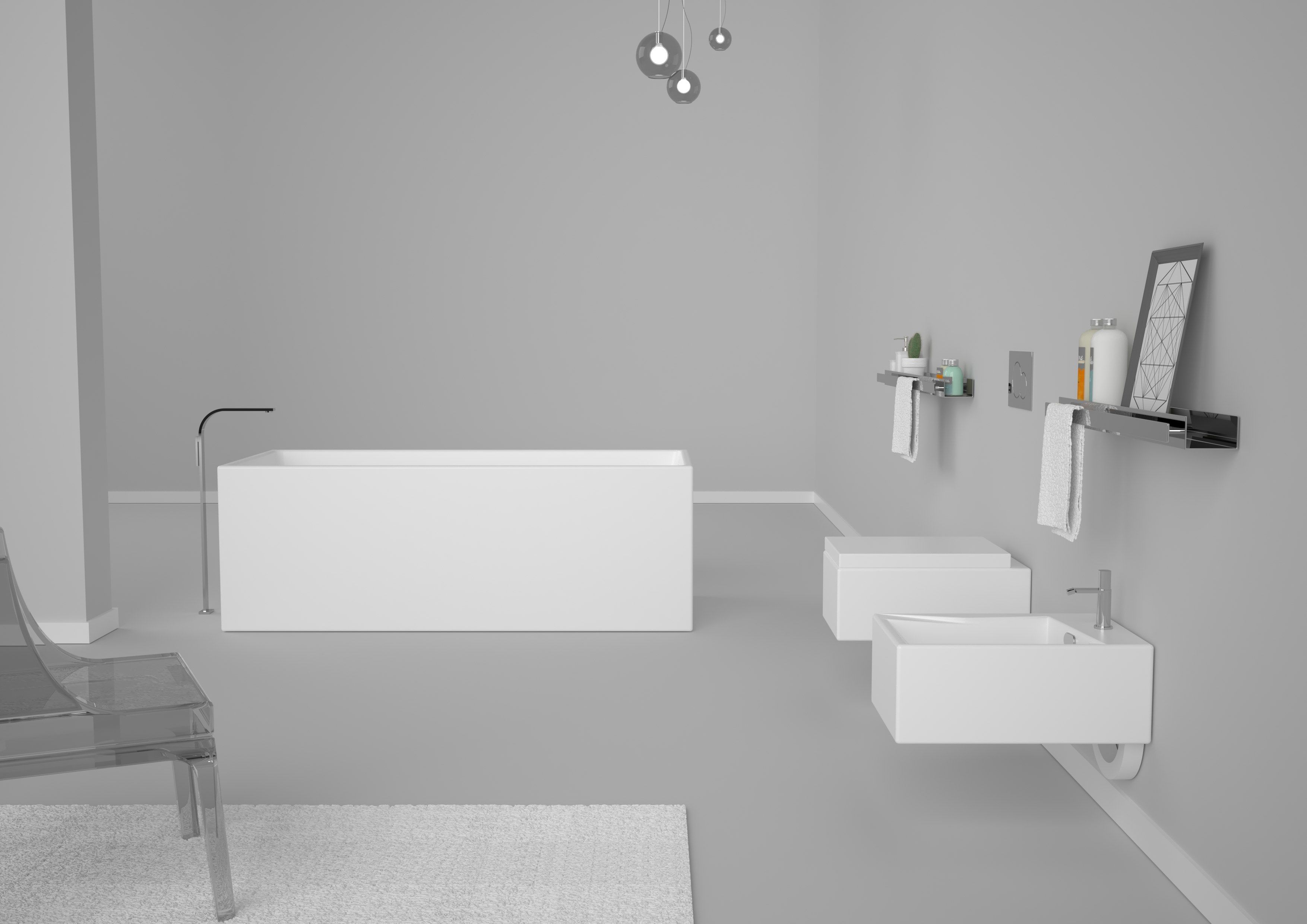 OZ Bathtub Rectangular Pietraluce® bathtub By GSG Ceramic Design