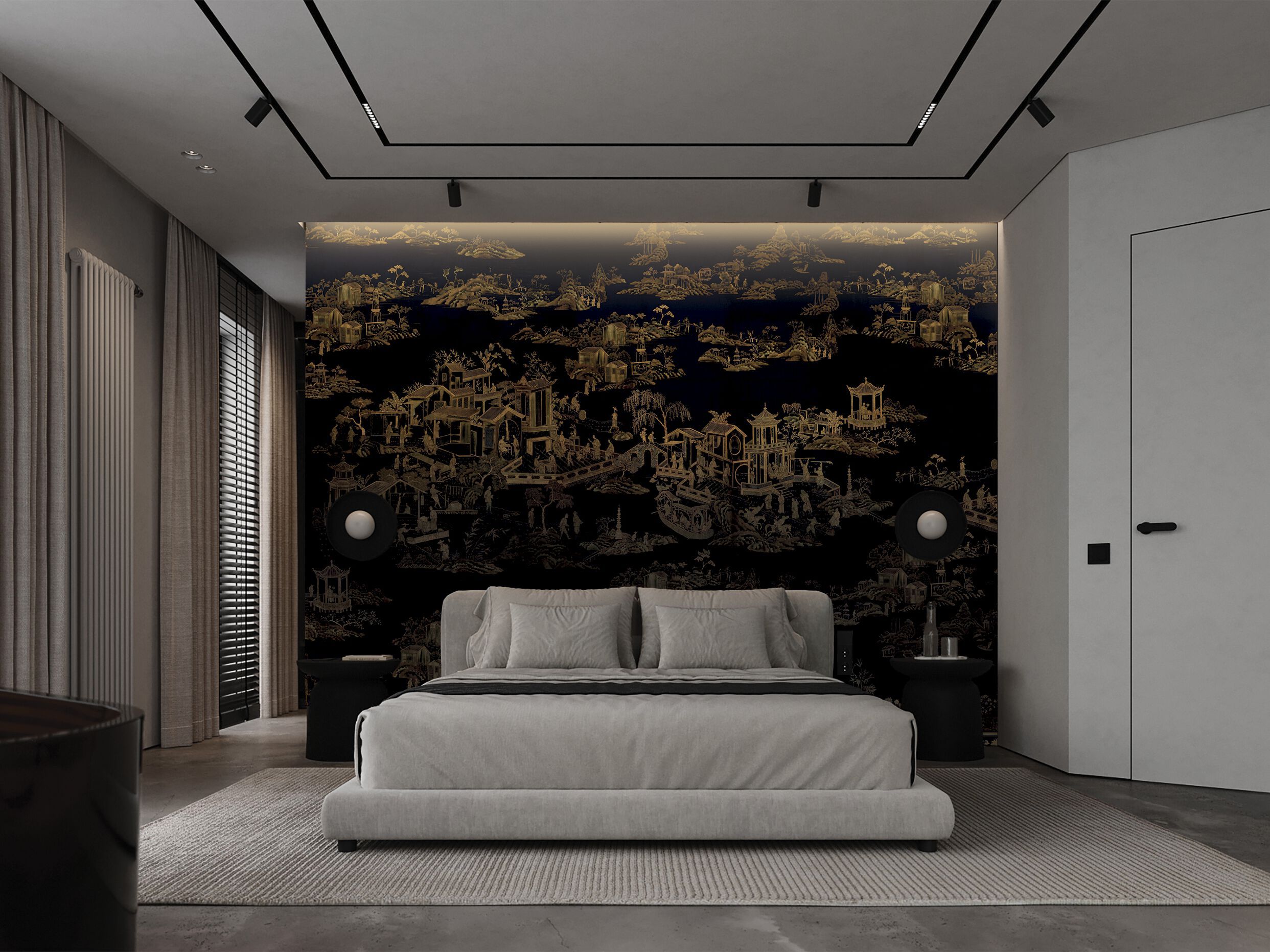 JAPANESE TOILE by Officinarkitettura® - Carta da parati / Rivestimento