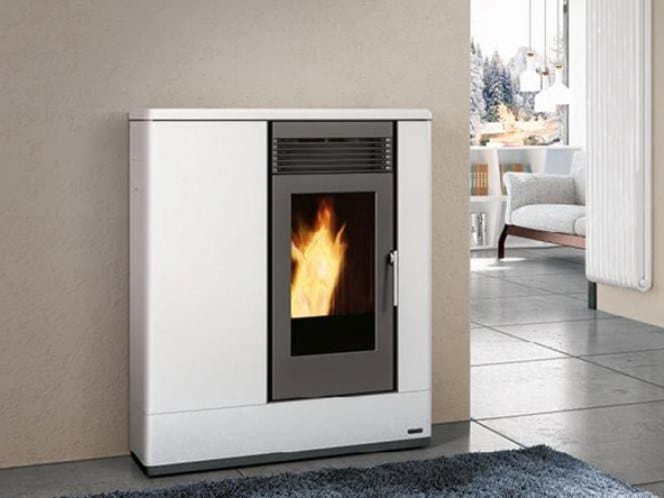 P185 TH | Termostufa by Piazzetta - Termostufa a pellet in acciaio classe A+