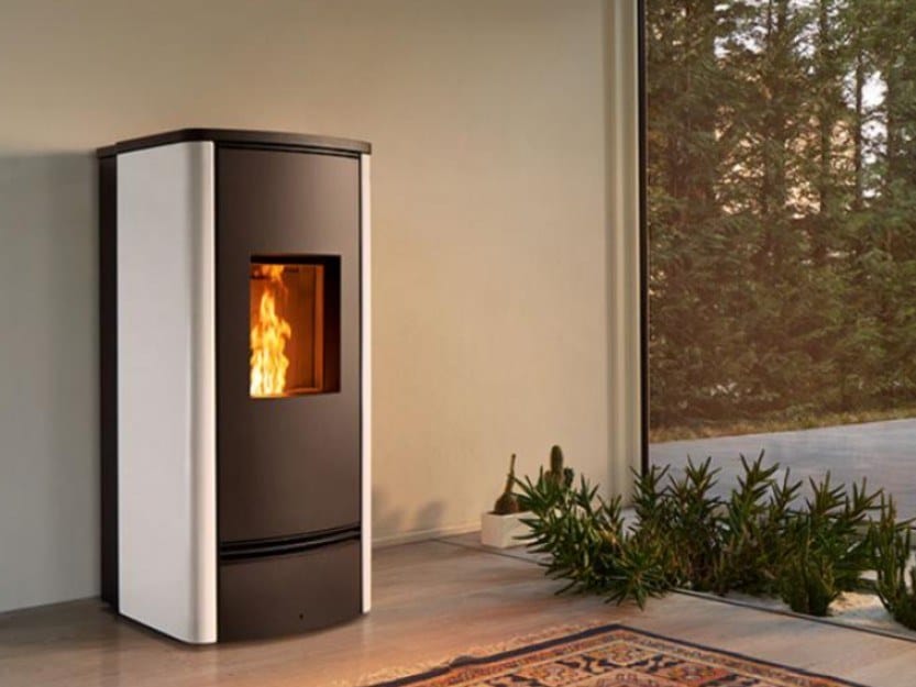 P920 M | Stufa a pellet by Piazzetta - Stufa a pellet in acciaio classe A+
