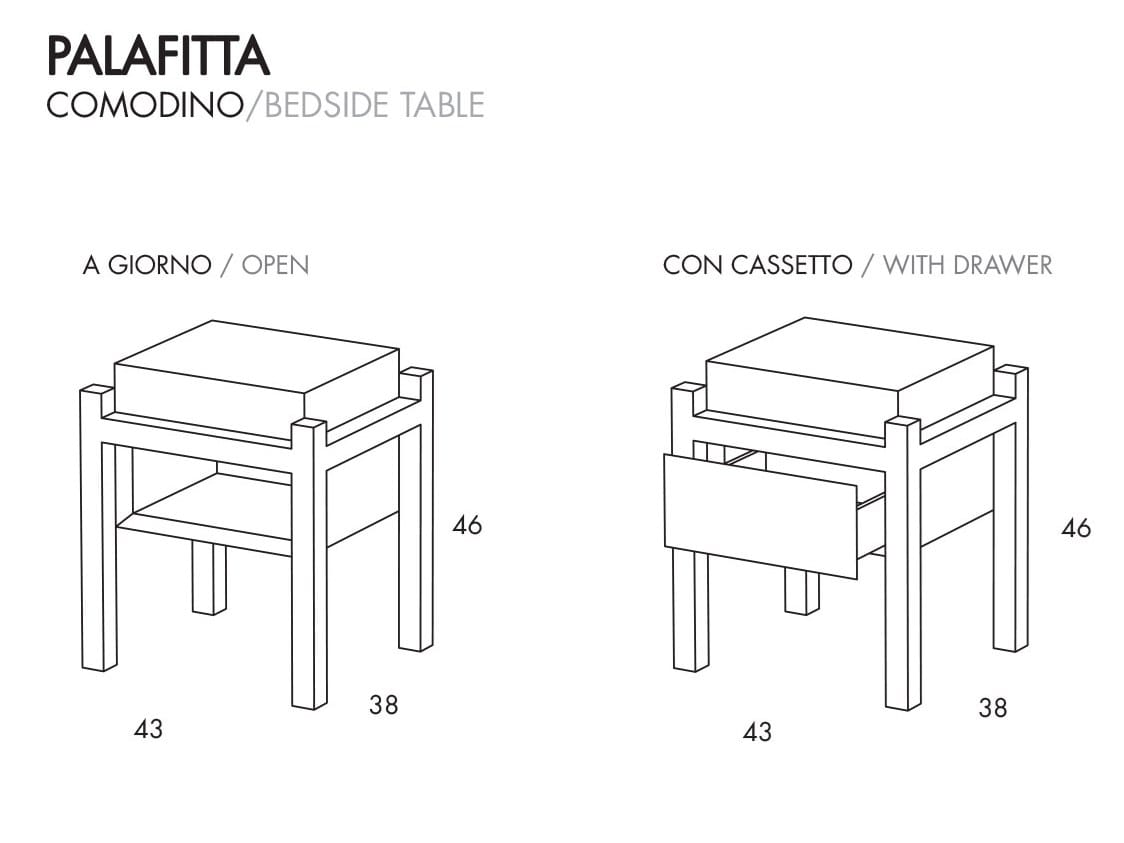 PALAFITTA Bedside table By ARKOF LABODESIGN design Studio 14