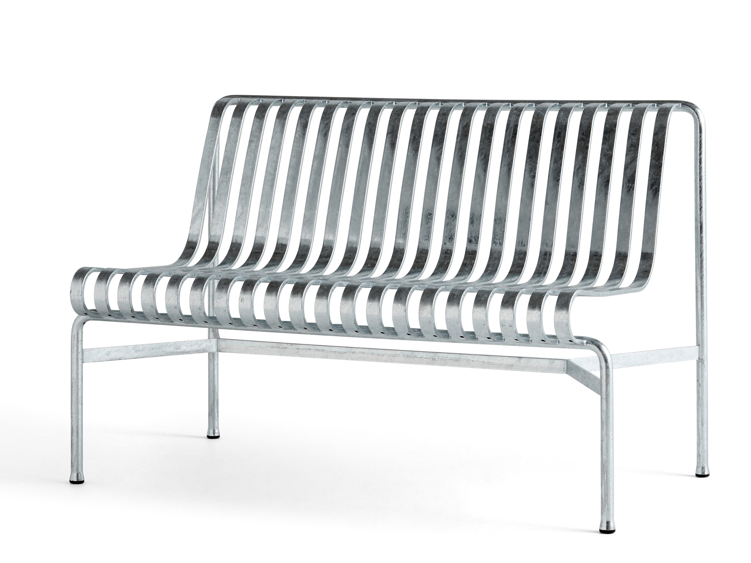PALISSADE Steel garden bench with back By Hay | design Ronan & Erwan ...