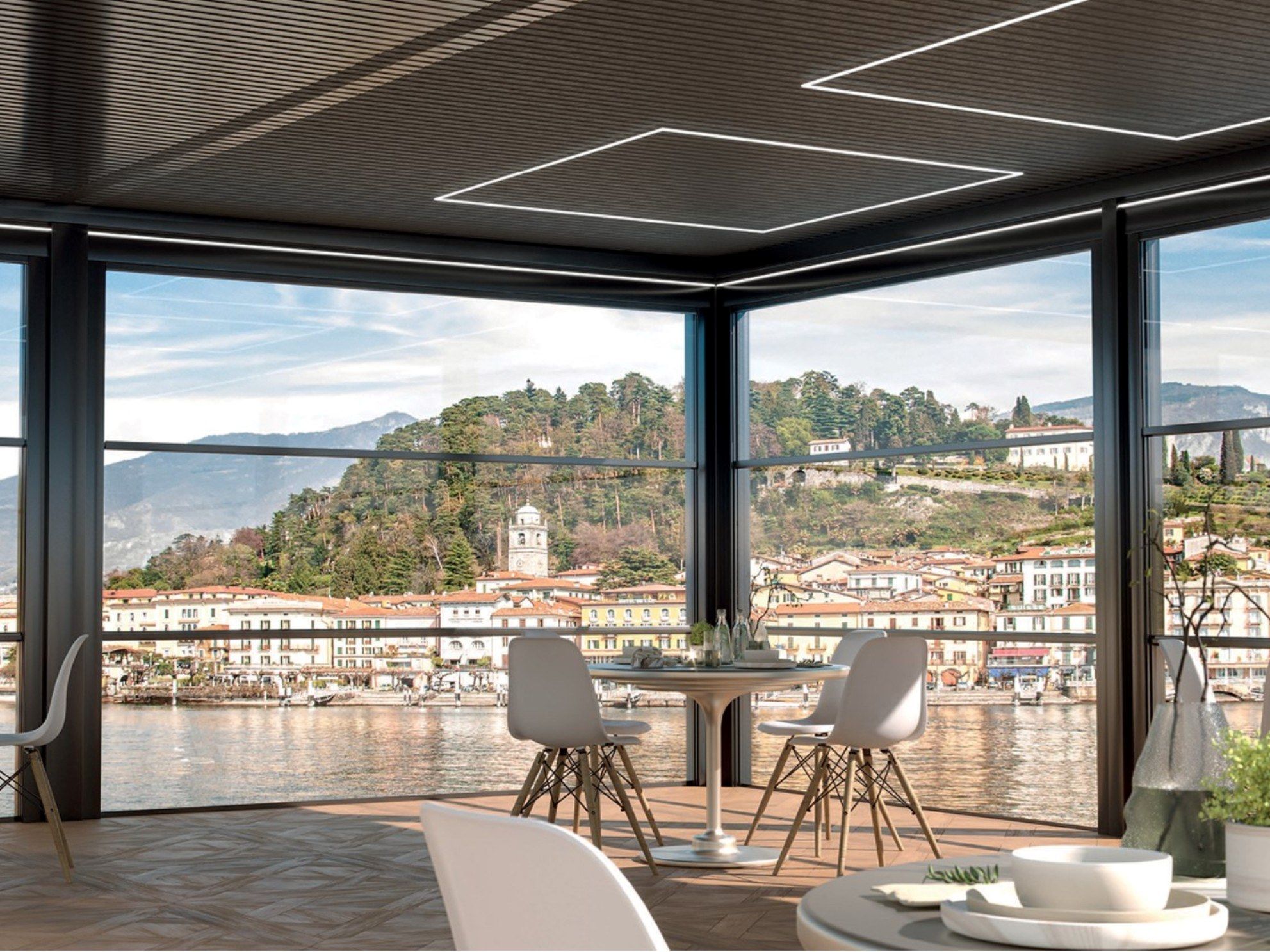 PANORA by Chirenti - Vetrata motorizzata a scorrimento verticale