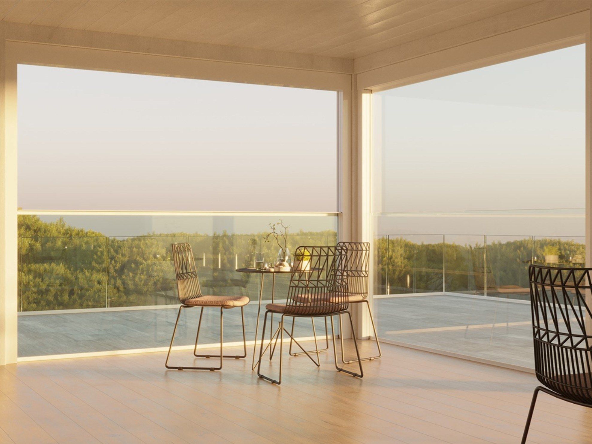 PANORA VISUAL - PARAVENTO by Chirenti - Vetrata motorizzata a scorrimento verticale