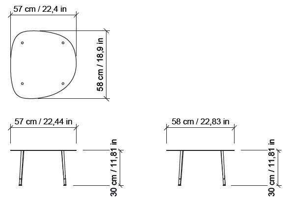 ENJOY Low metal coffee table for living room By Morica Design