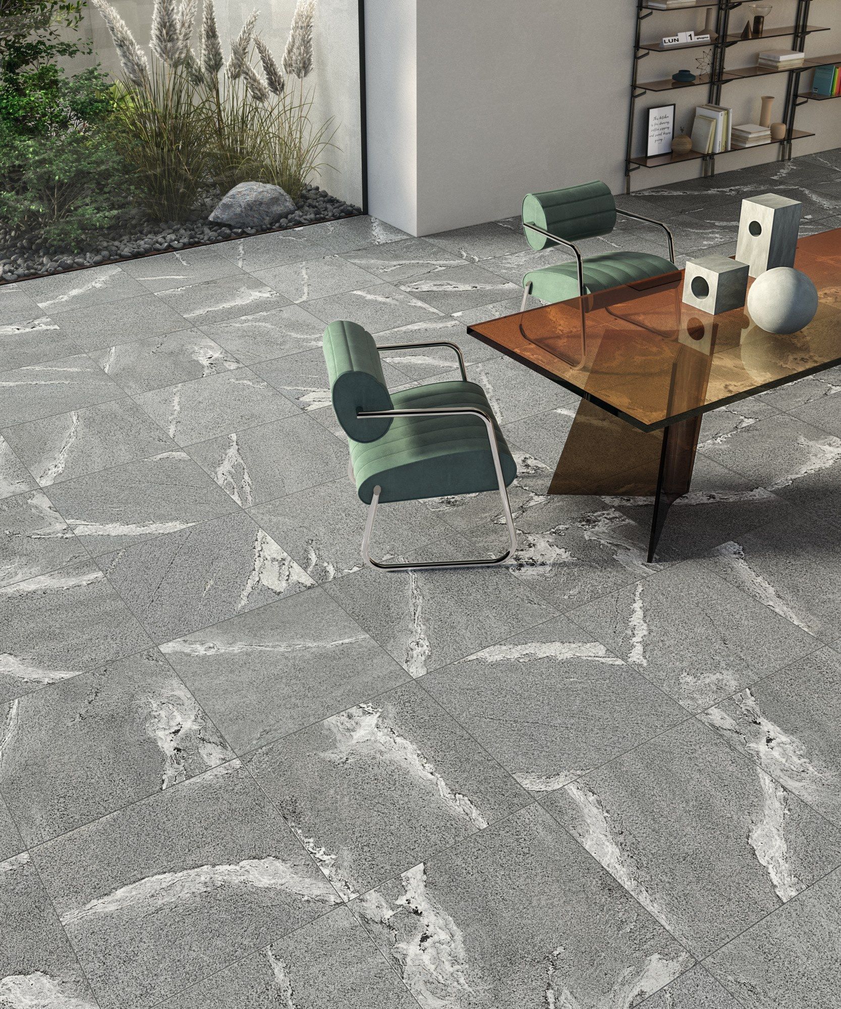 PERCORSI FRAME GNEISS GREY by CERAMICHE KEOPE - Pavimento/rivestimento in gres porcellanato effetto pietra - 3