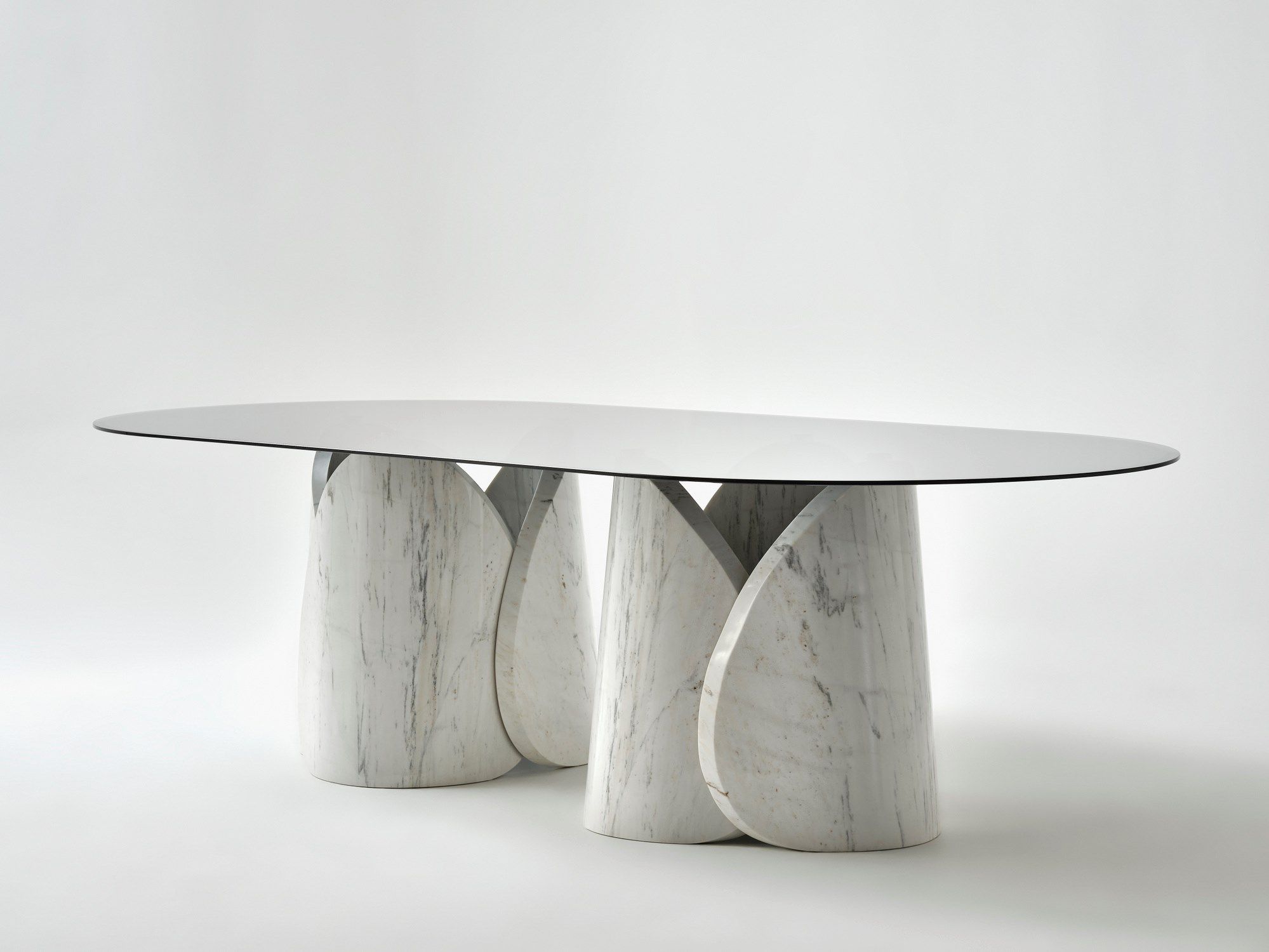 PETALO Oval table Oval marble table By LITHOS DESIGN design Raffaello Galiotto