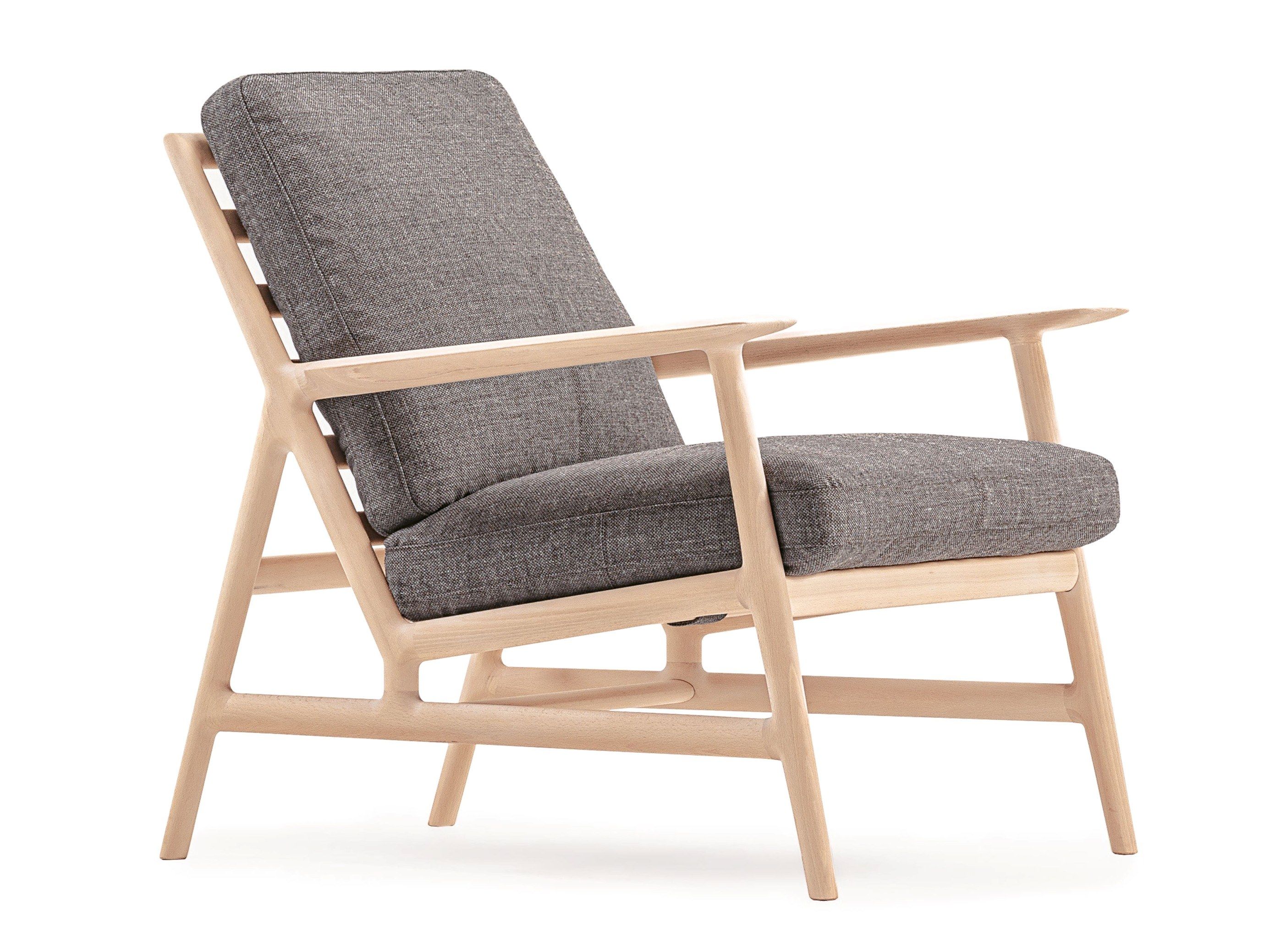 PHILOSOPHERS LOUNGE Fabric armchair with armrests By DE PADOVA