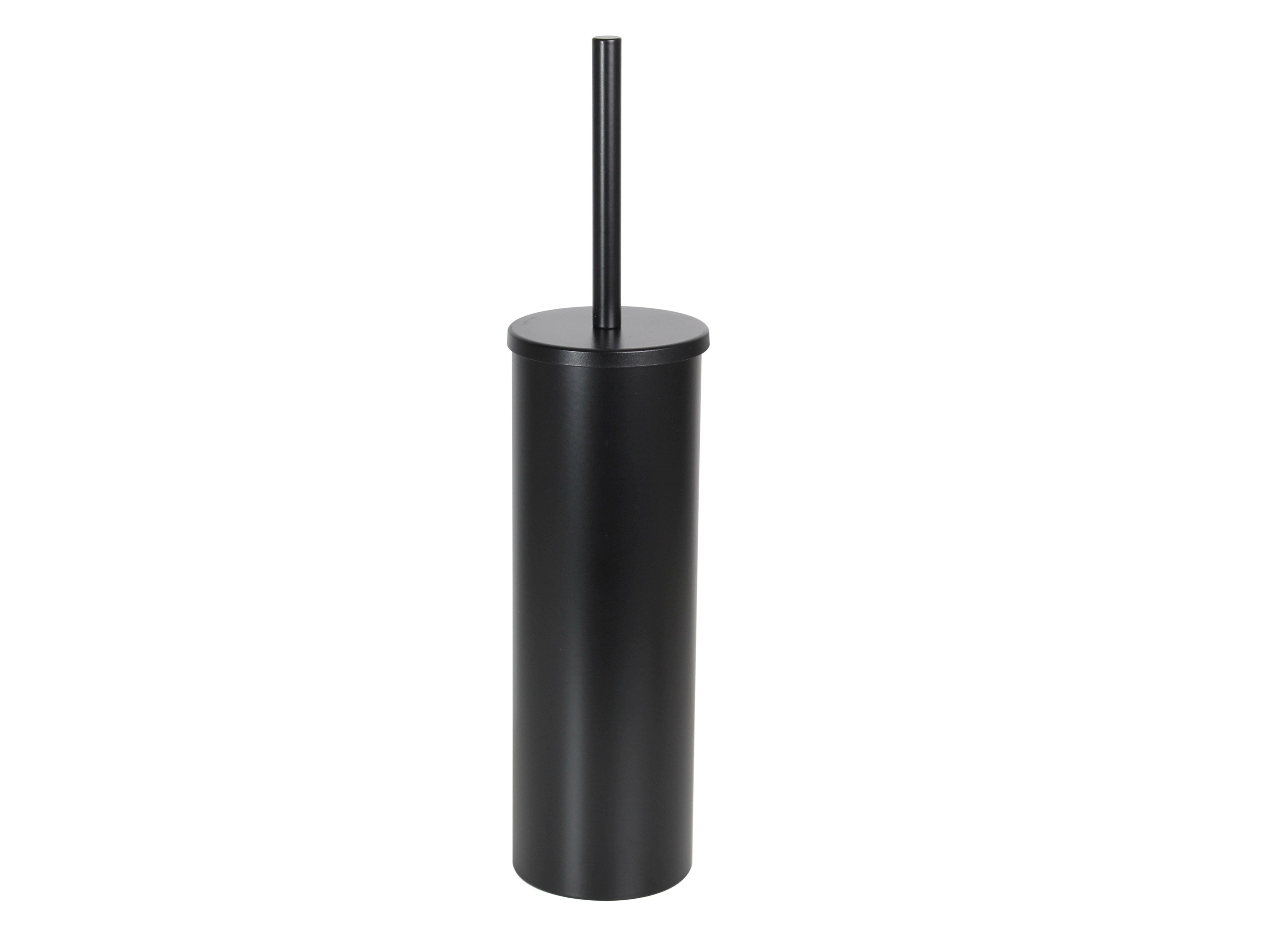 Set di scopino per WC e supporto per bagno, pieghevole ed efficiente, scopino da parete con manico lungo e setole in silicone, nessun problema con manici arrugginiti (nero