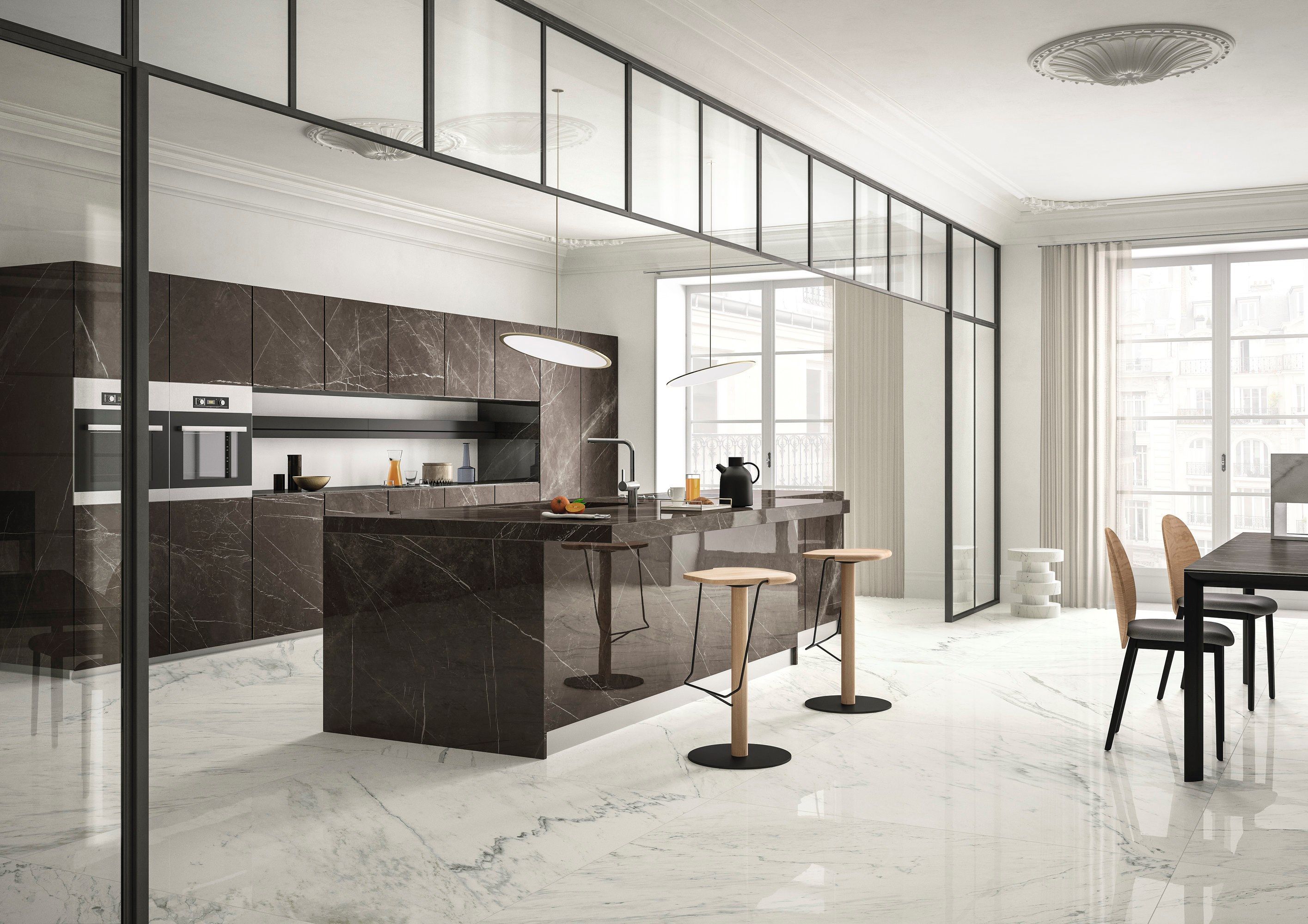 PIETRA GREY by Sapienstone - Top cucina in gres porcellanato effetto marmo - 3