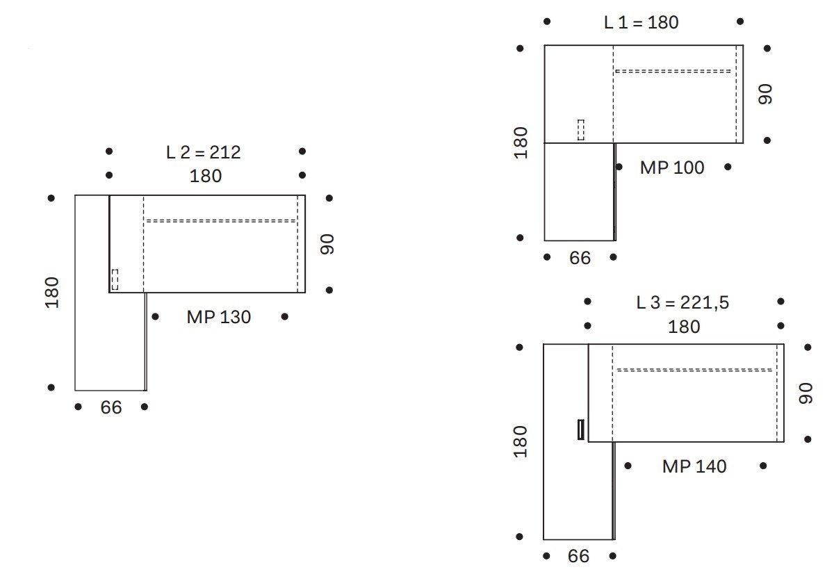 Dimensioni PLANETA | Scrivania direzionale