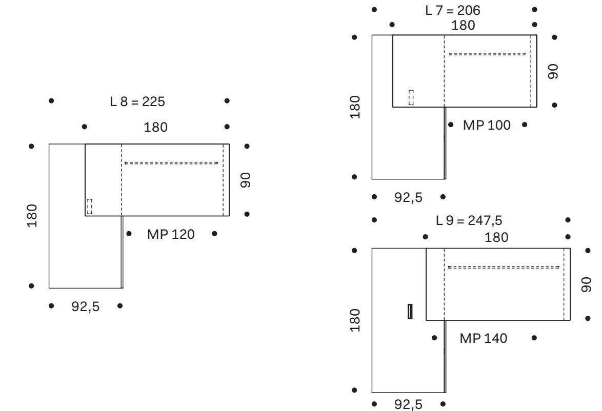 Dimensioni PLANETA | Scrivania direzionale