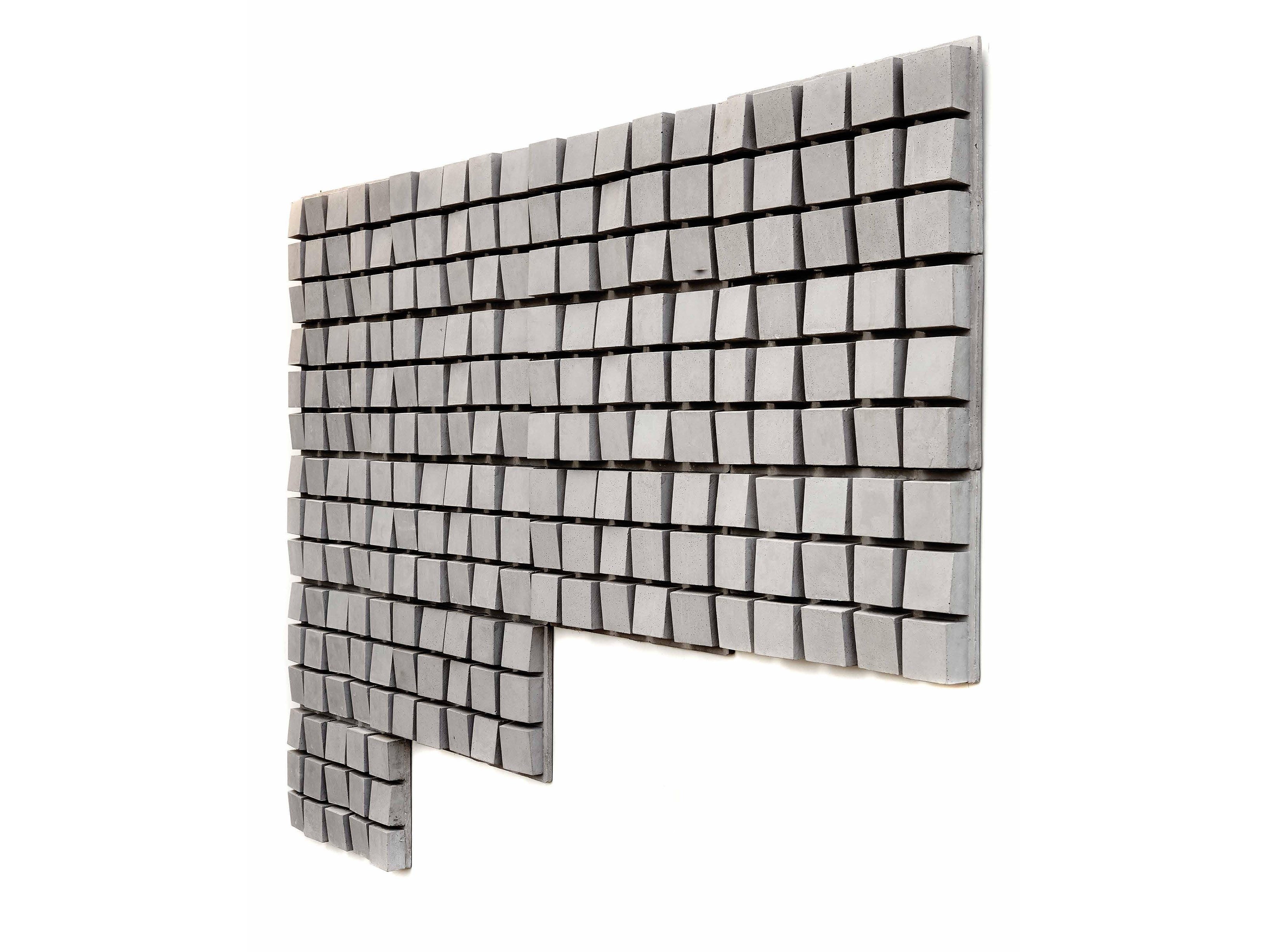 Concrete 3D Wall Cladding PLANTED CUBES By URBI et ORBI