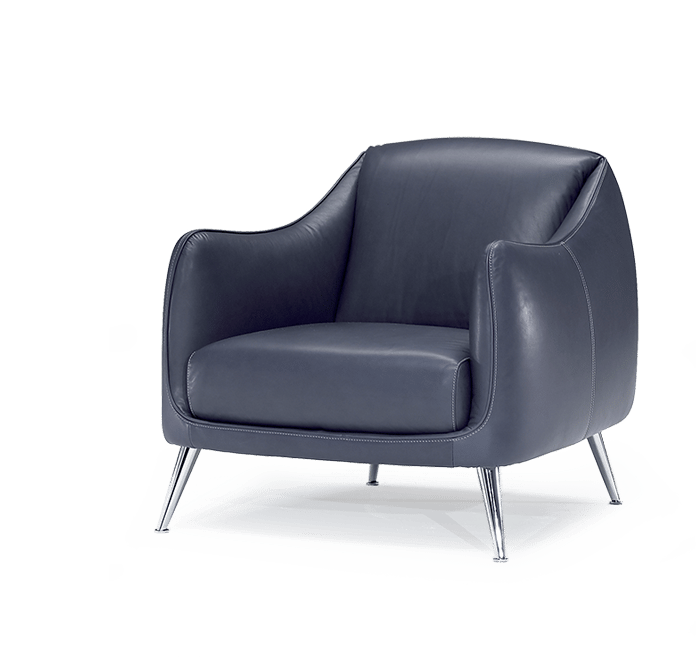 Leather easy chair with armrests PLATEA Leather easy chair By Natuzzi