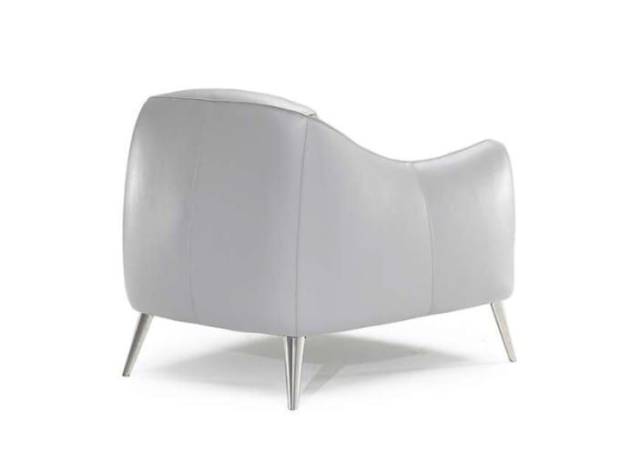 Leather easy chair with armrests PLATEA Leather easy chair By Natuzzi