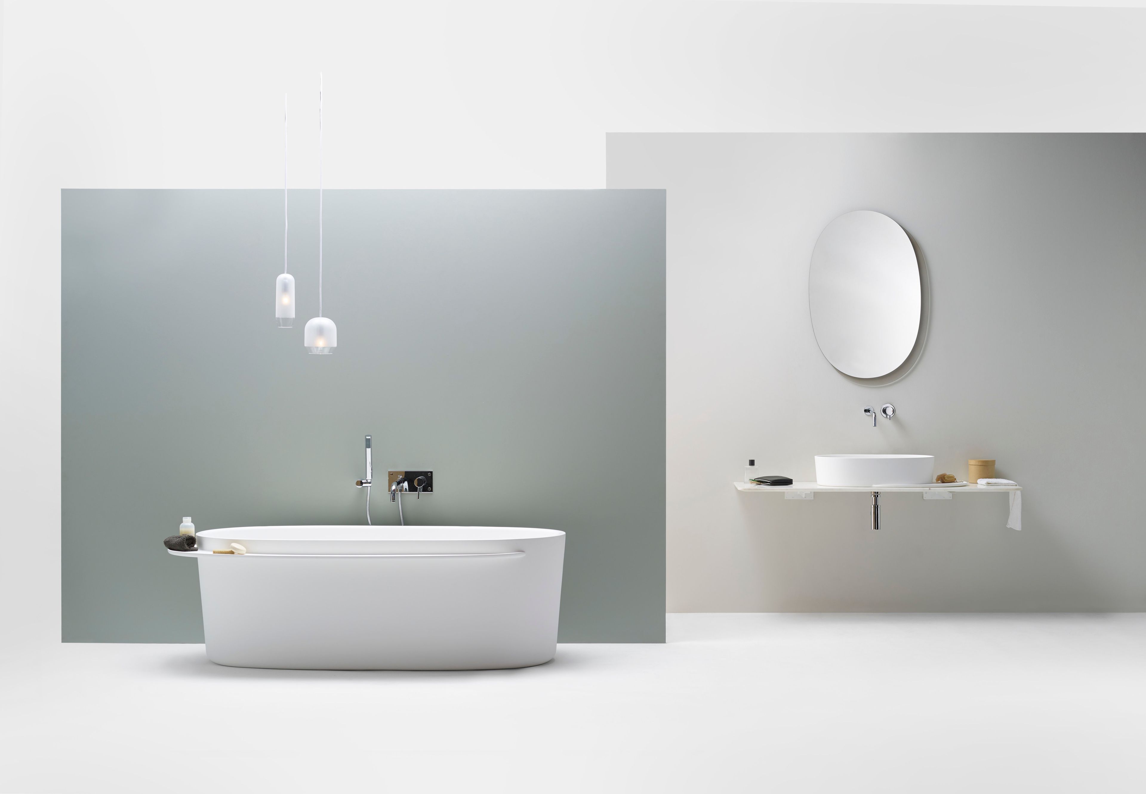 PLATEAU M by Ex.t - Specchio ovale da parete per bagno - 3