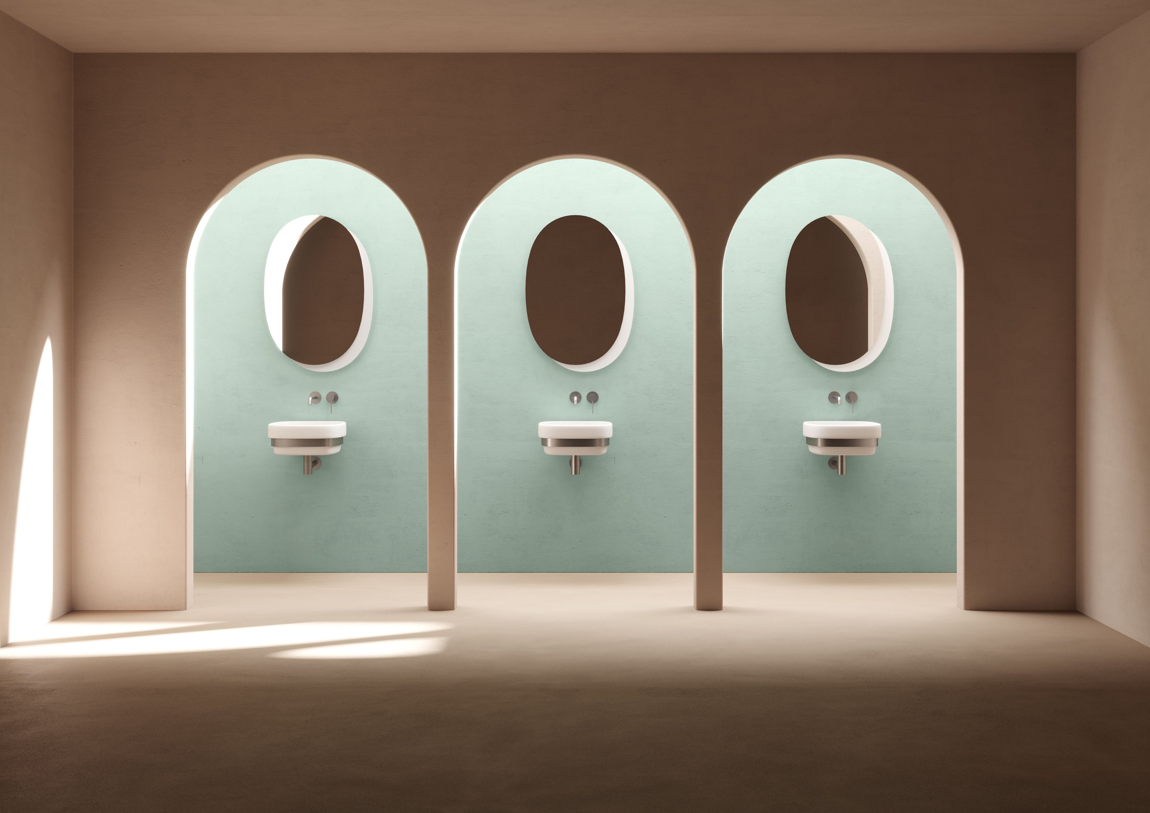 PLATEAU M by Ex.t - Specchio ovale da parete per bagno - 2