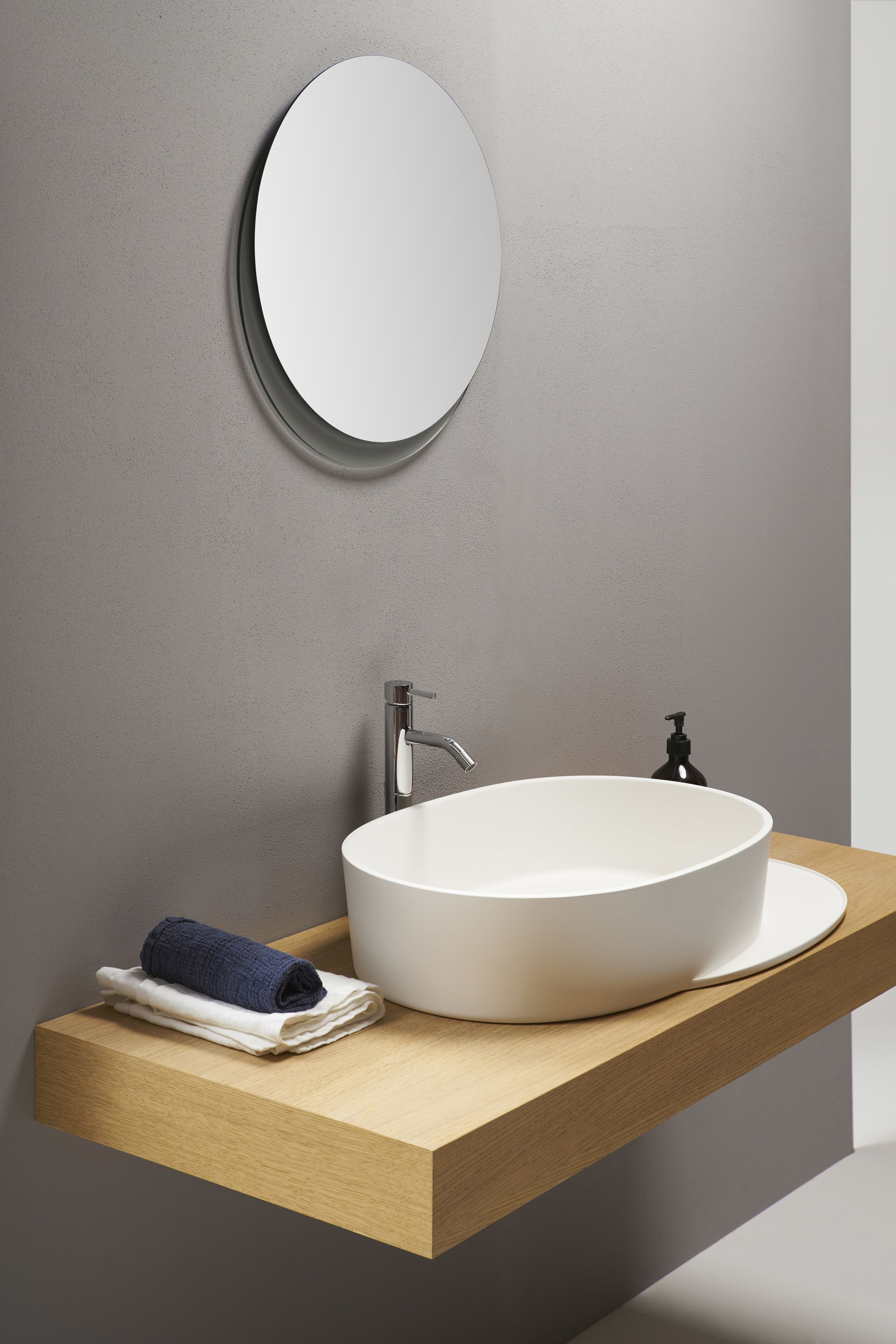 PLATEAU S by Ex.t - Specchio bagno rotondo da parete - 3