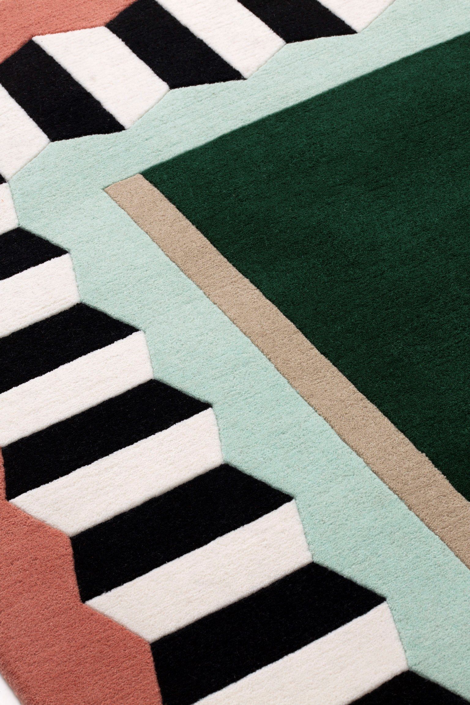 PLEIN CADRE by cc-tapis - Tappeto annodato a mano in cotone e lana Himalayana - 9