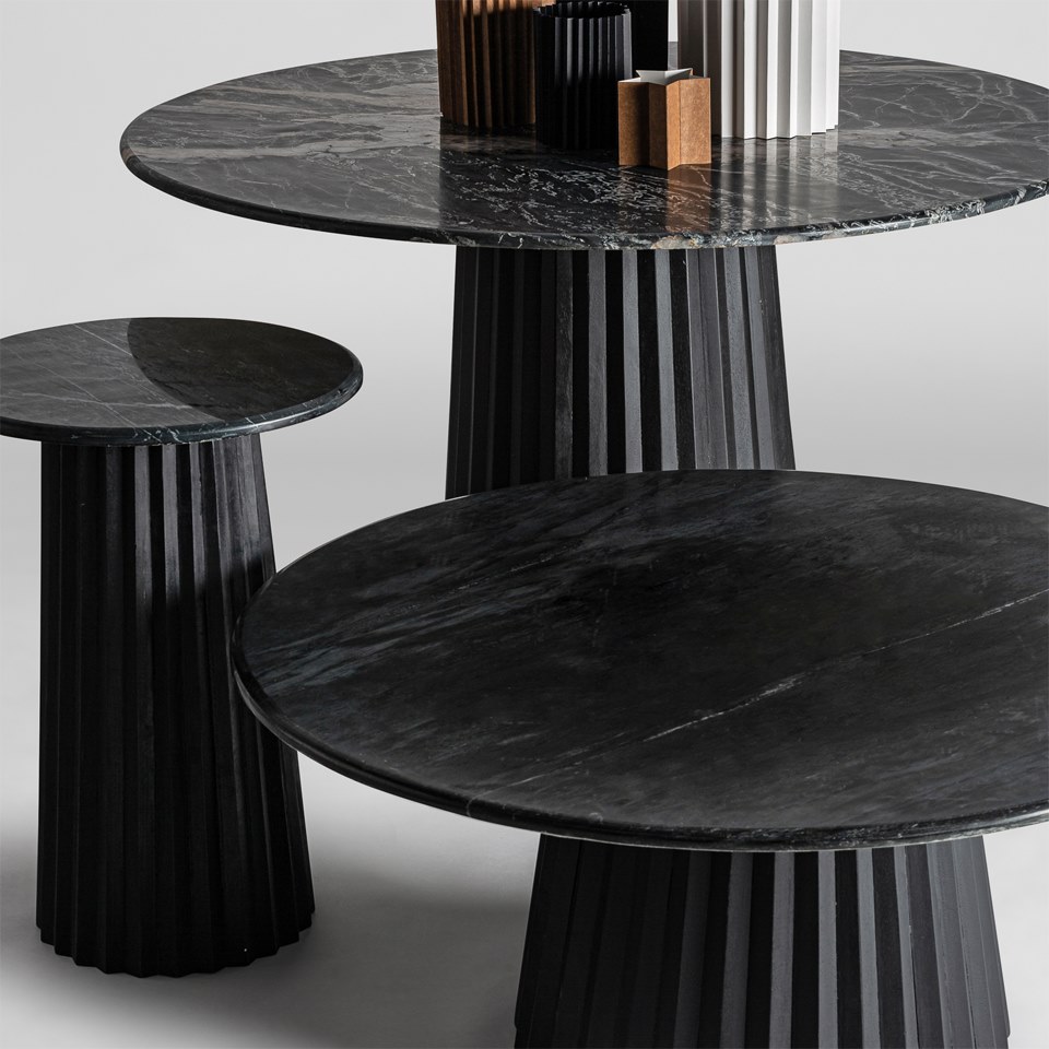PLISSÉ WOOD High side table By Vical Home design JM FERRERO
