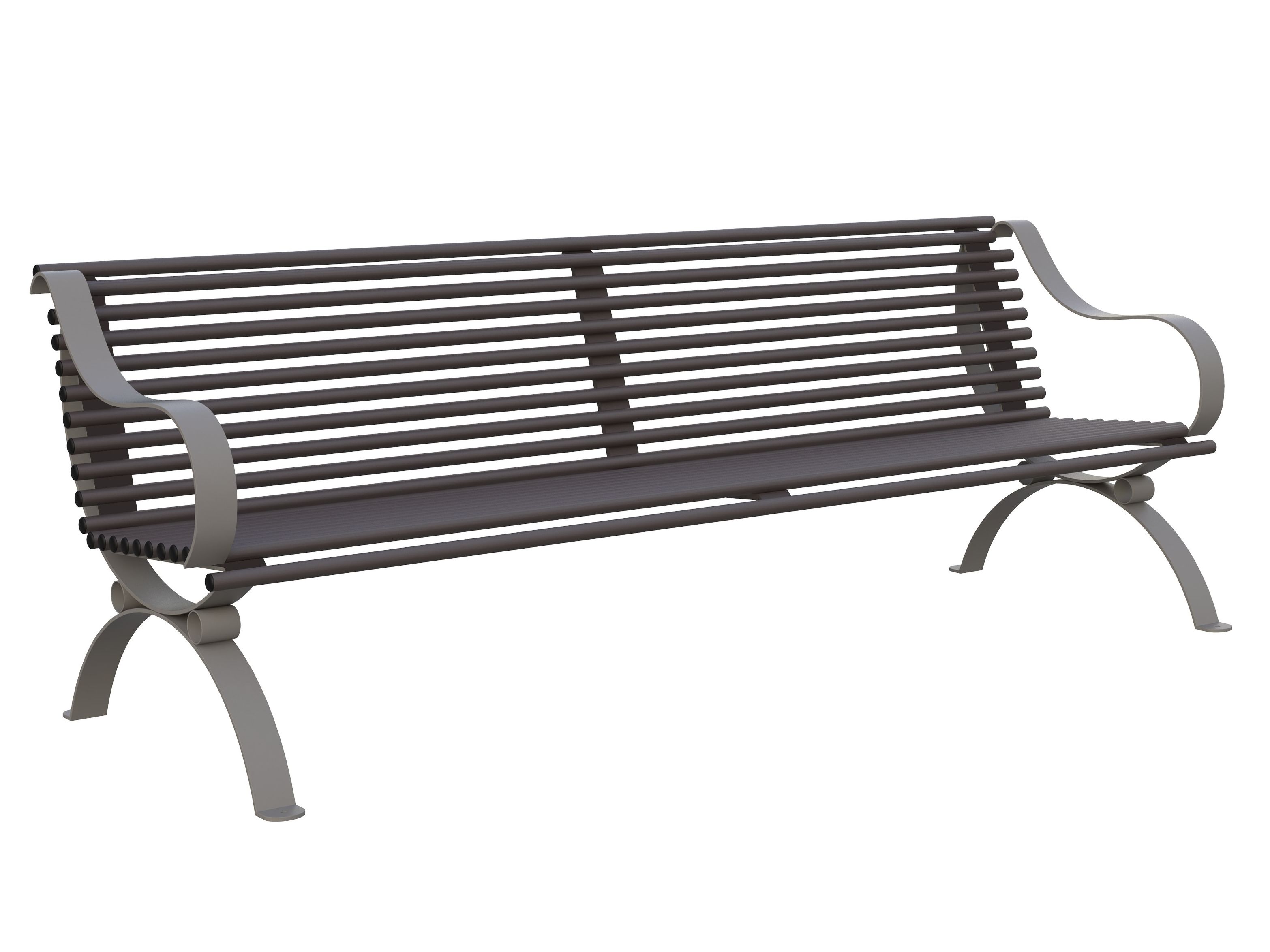 POSITANO by Lazzari - Panchina in ferro con schienale