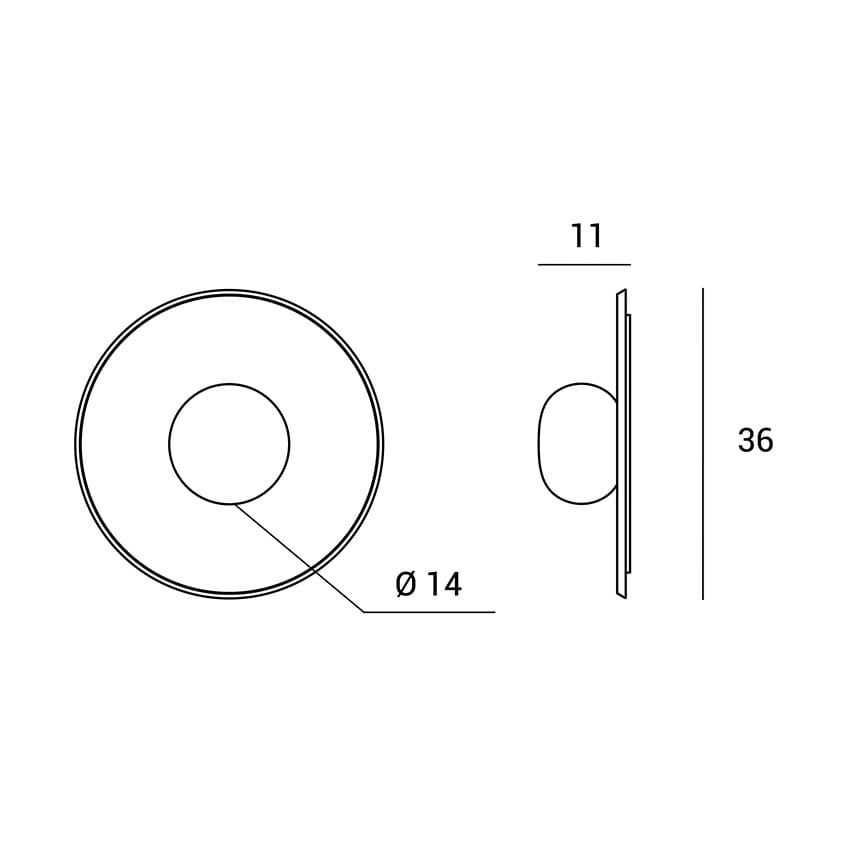 POT Metal wall lamp / ceiling lamp By Miloox design Davide Negri