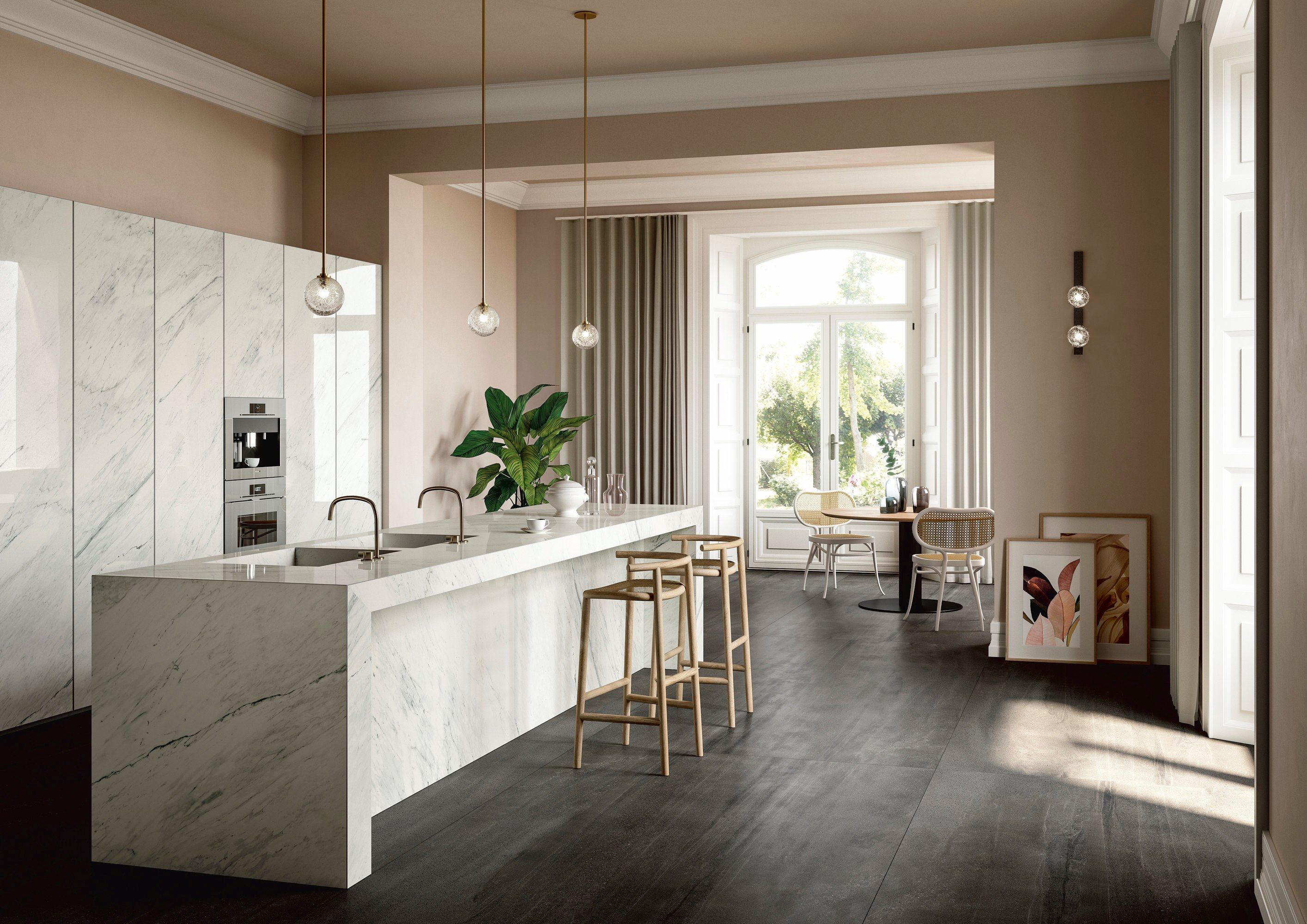 PREMIUM WHITE by Sapienstone - Top cucina in gres porcellanato effetto marmo - 3