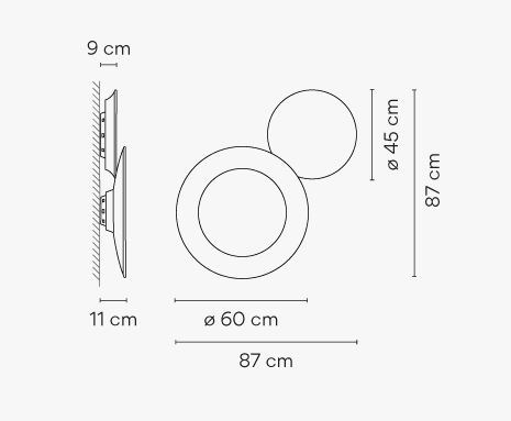 Dimensioni PUCK WALL ART DOUBLE