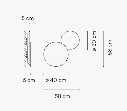 Dimensioni PUCK WALL ART DOUBLE