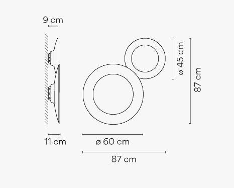 Dimensioni PUCK WALL ART DOUBLE
