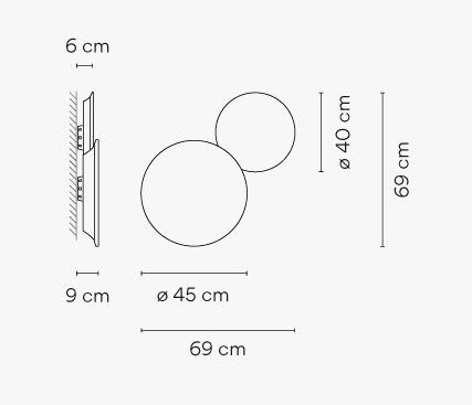Dimensioni PUCK WALL ART DOUBLE