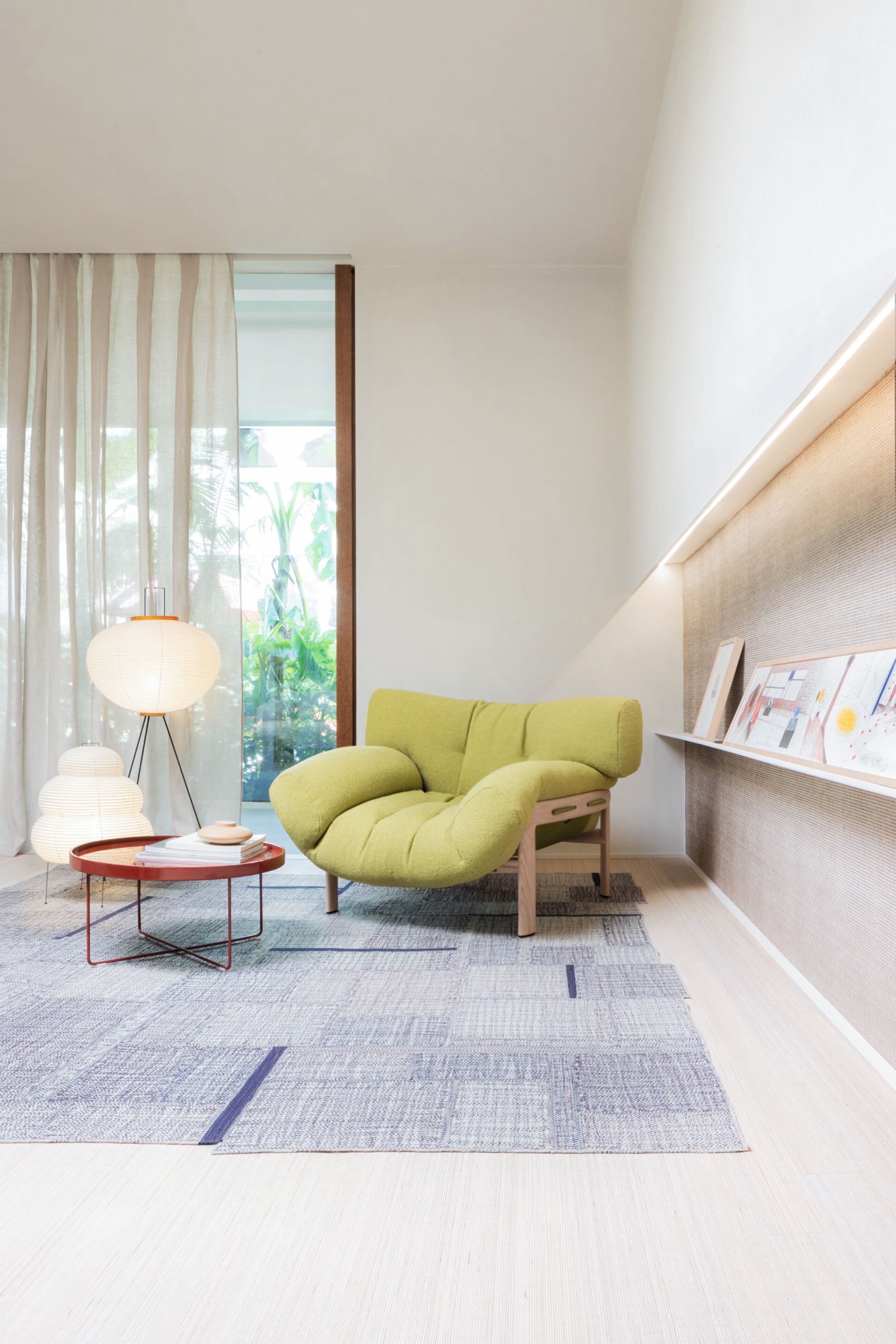 LÉGÈRE by Paola Lenti - Poltrona sfoderabile in tessuto con braccioli - 3