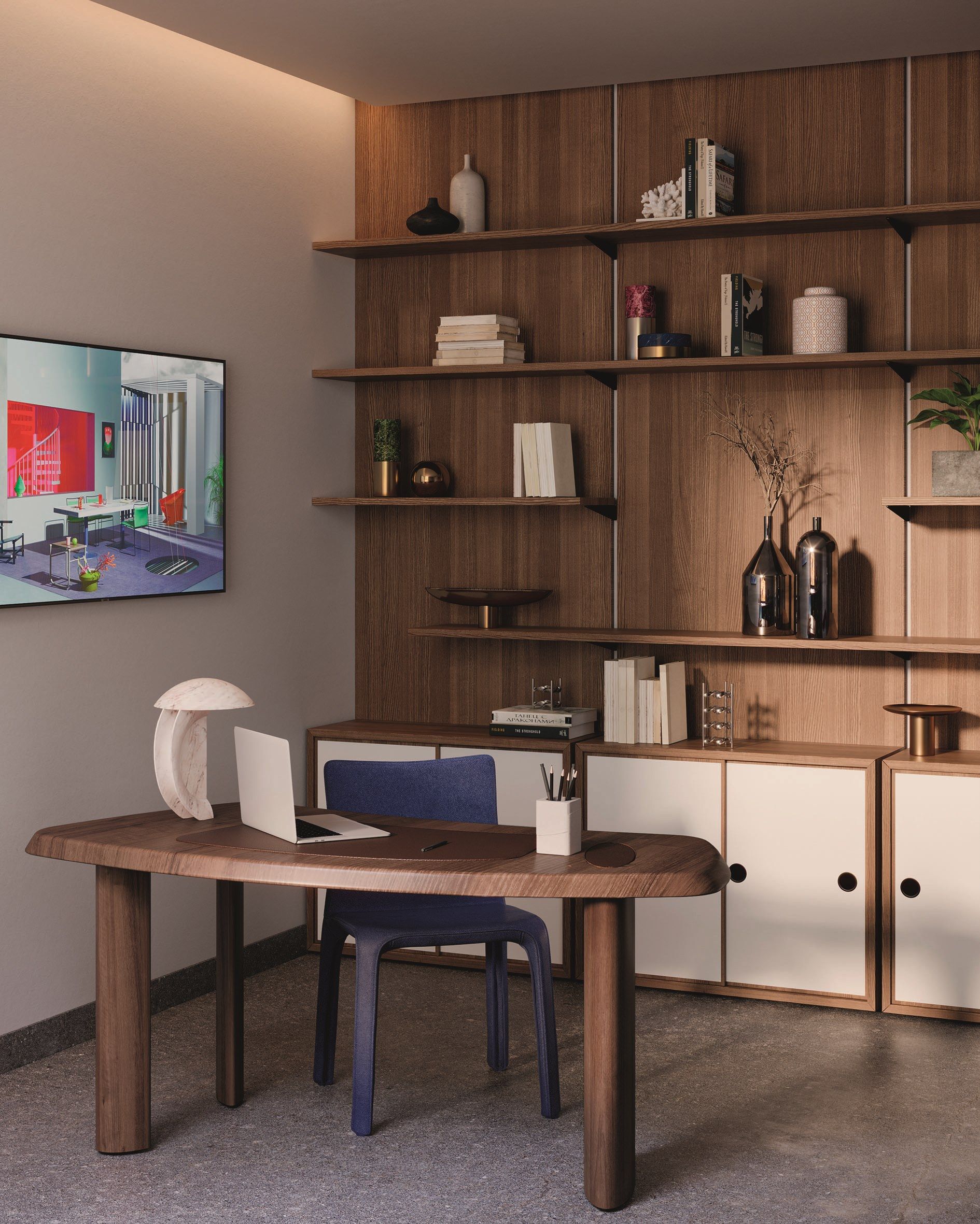 PETIT BUREAU EN FORME LIBRE Writing desk By Cassina design Charlotte