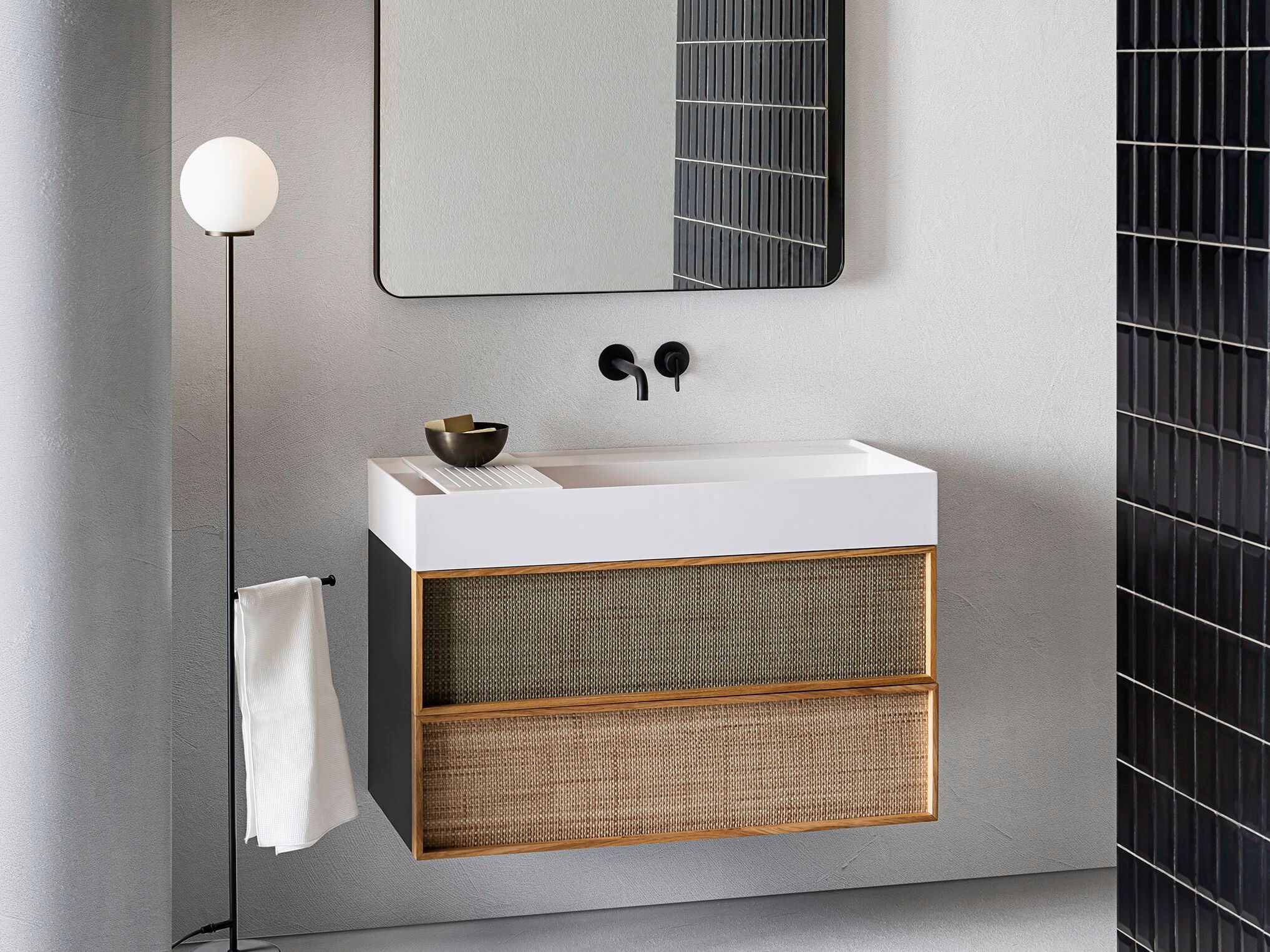 ELEMENT 128 by Pirovano - Mobile lavabo sospeso con cassetti